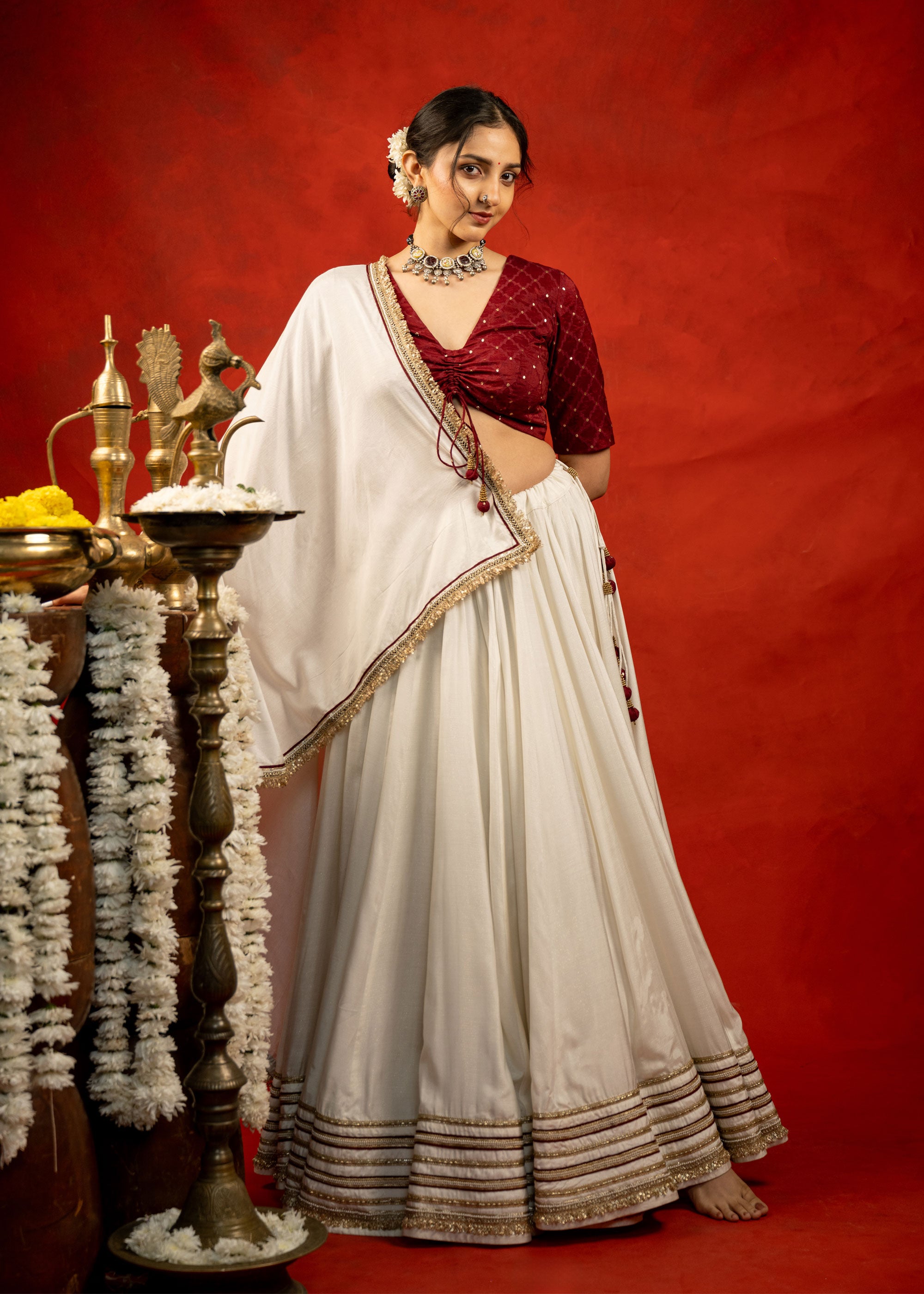 Chandni Red Chaniya Choli Set
