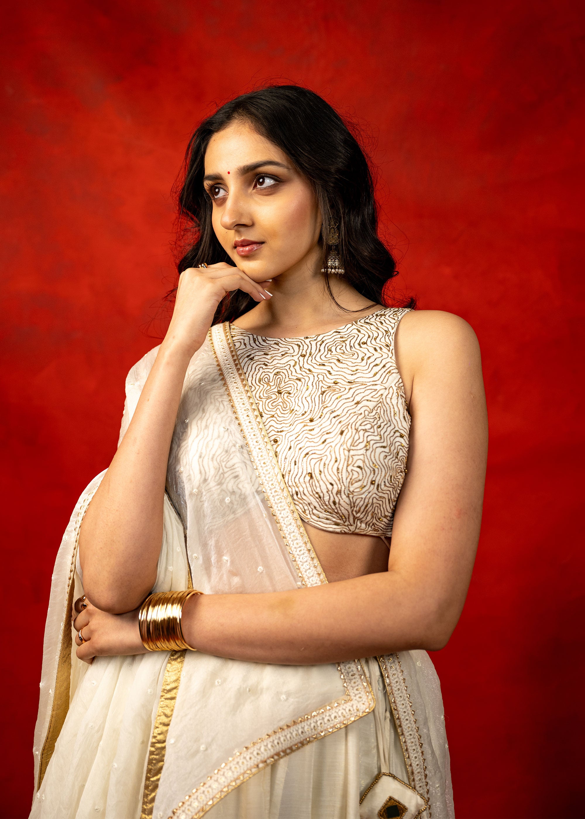 Safed Kiran Chaniya Choli set