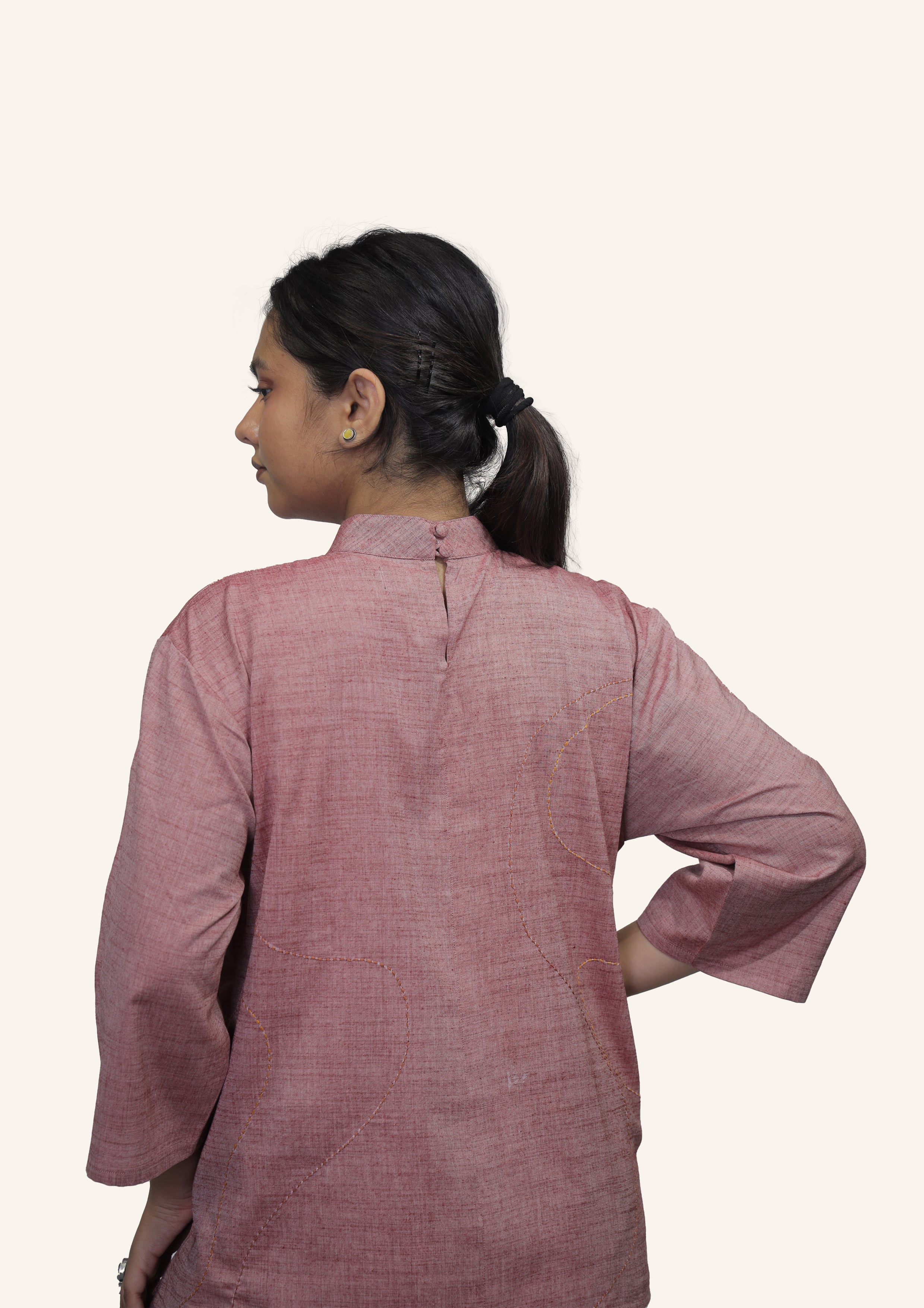 Kamal Talai Bandh Gala Top and Relax-Fit Pant Co-Ord Set