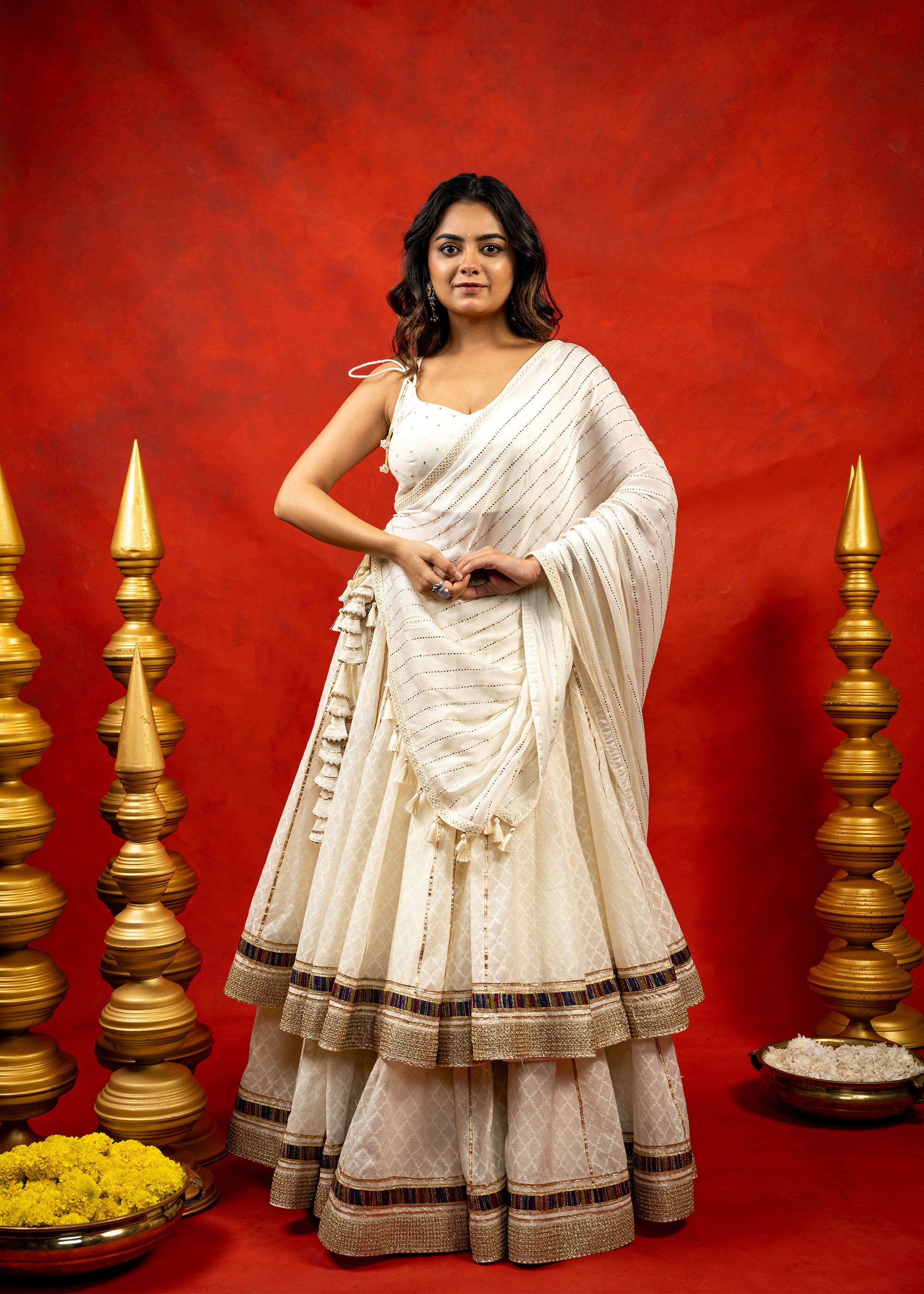Sunehari Double layer Chaniya Choli set