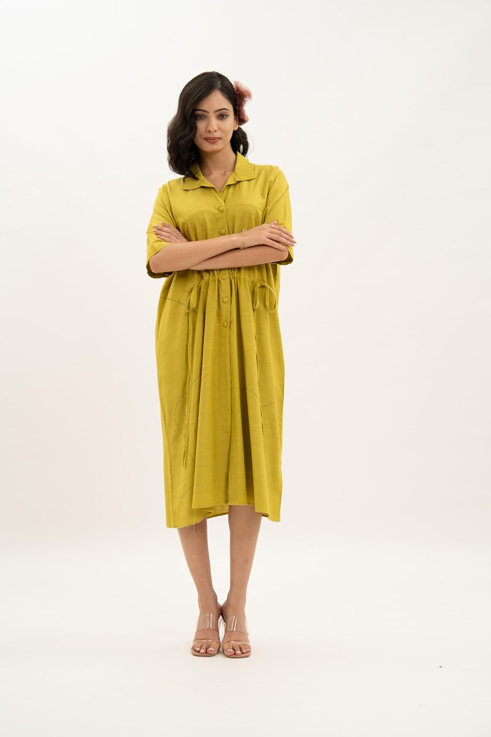 Kamal Talai Club Collar Tie String Ethnic Dress