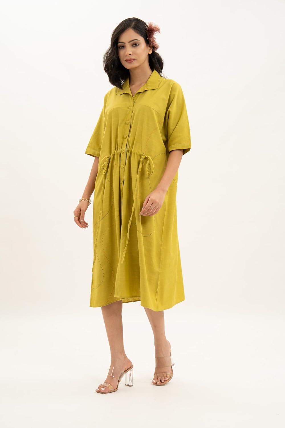 Kamal Talai Club Collar Tie String Dress