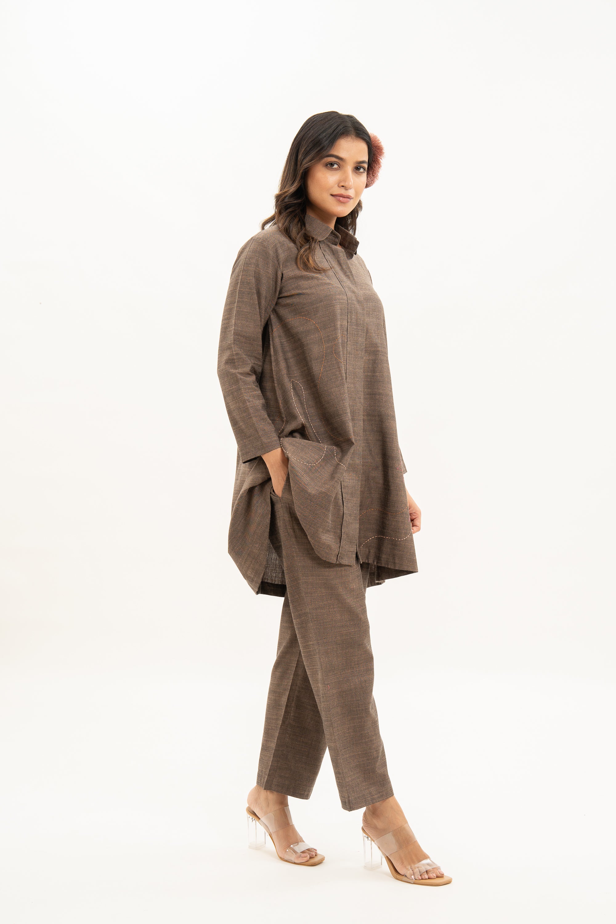 Kamal Talai Flared Shirt and Relax Fit Pant Co-Ord Set