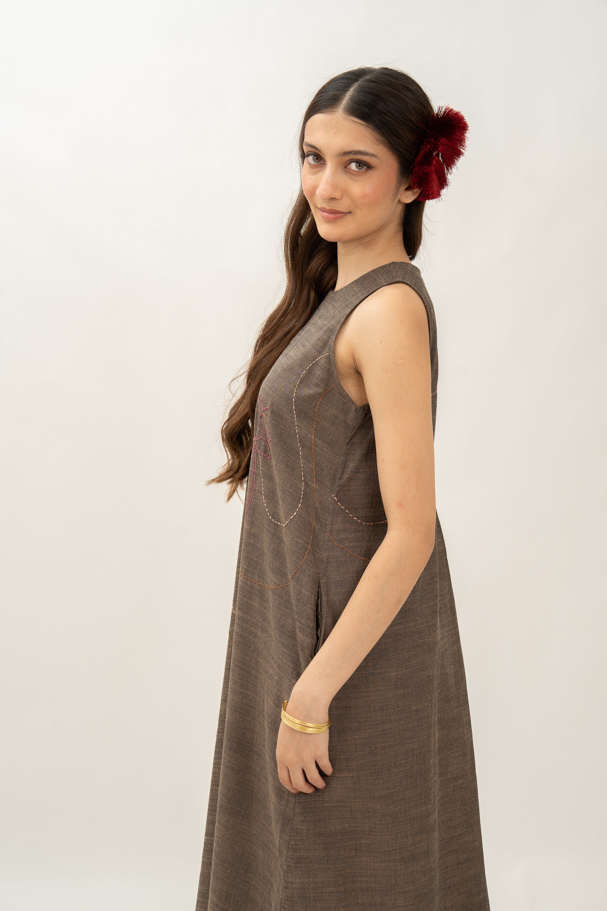 Kamal Talai A-Line Sleeveless Ethnic Dress