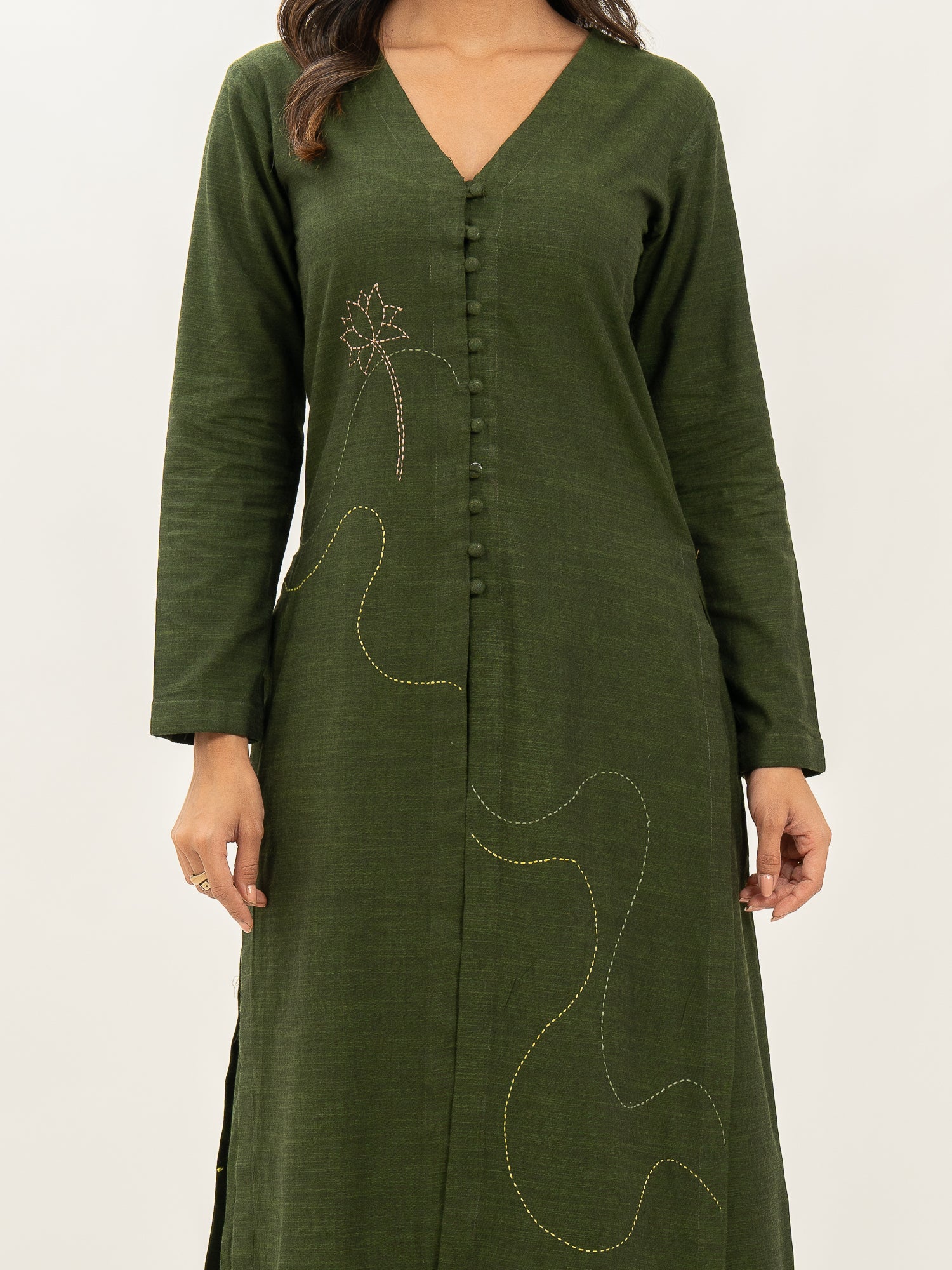 Kamal Talai Button Up Kurta and Pant Co-Ord Set