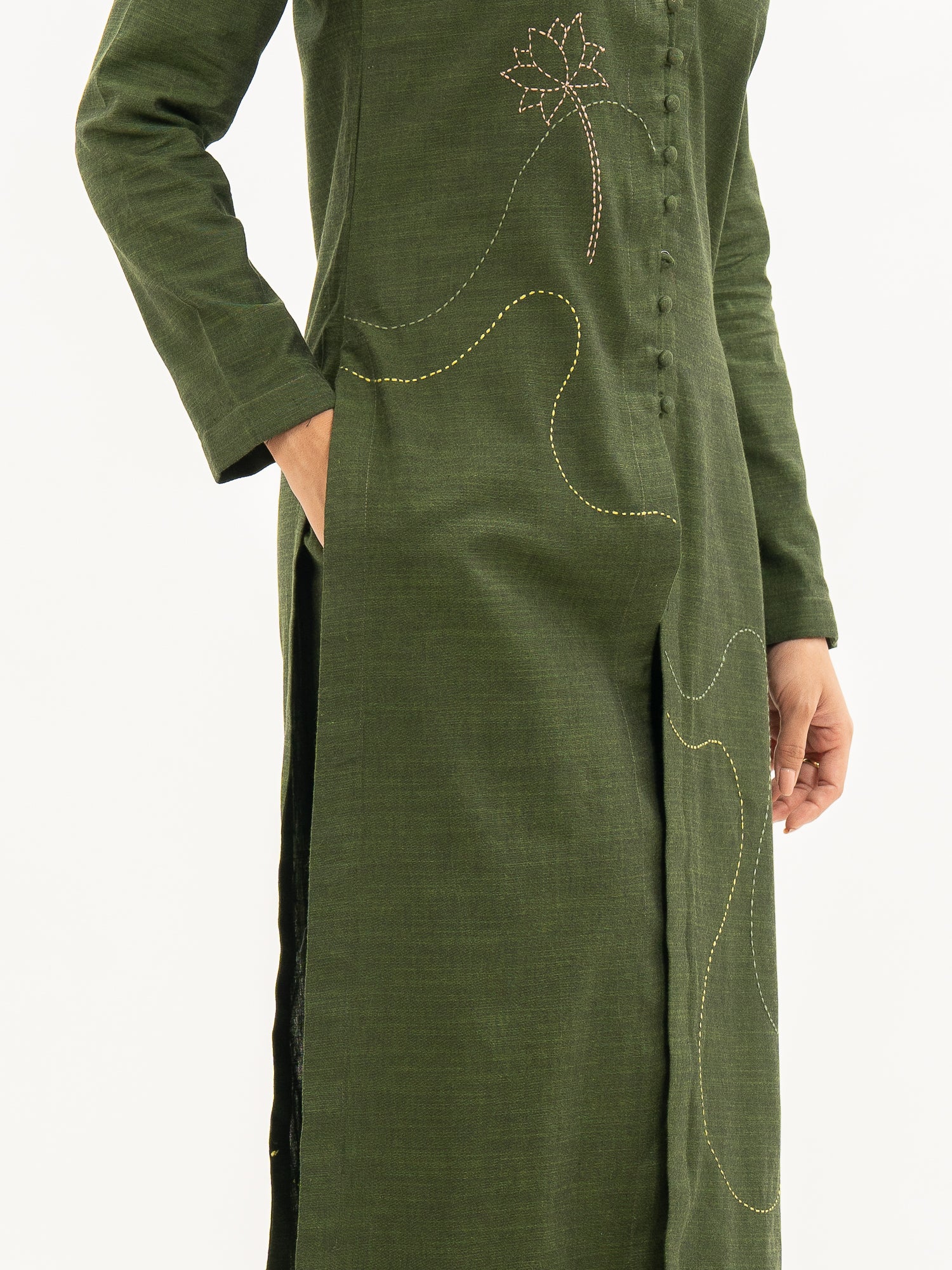 Kamal Talai Button Up Kurta and Pant Co-Ord Set