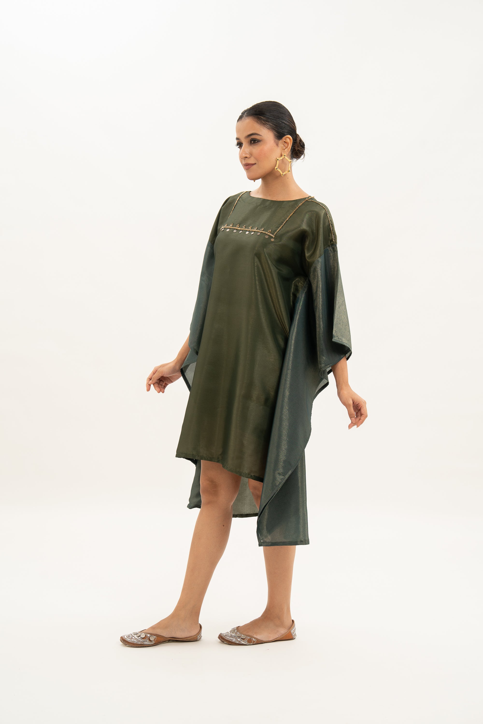 Miorah Zari Tissue Kaftan Ethnic Dress