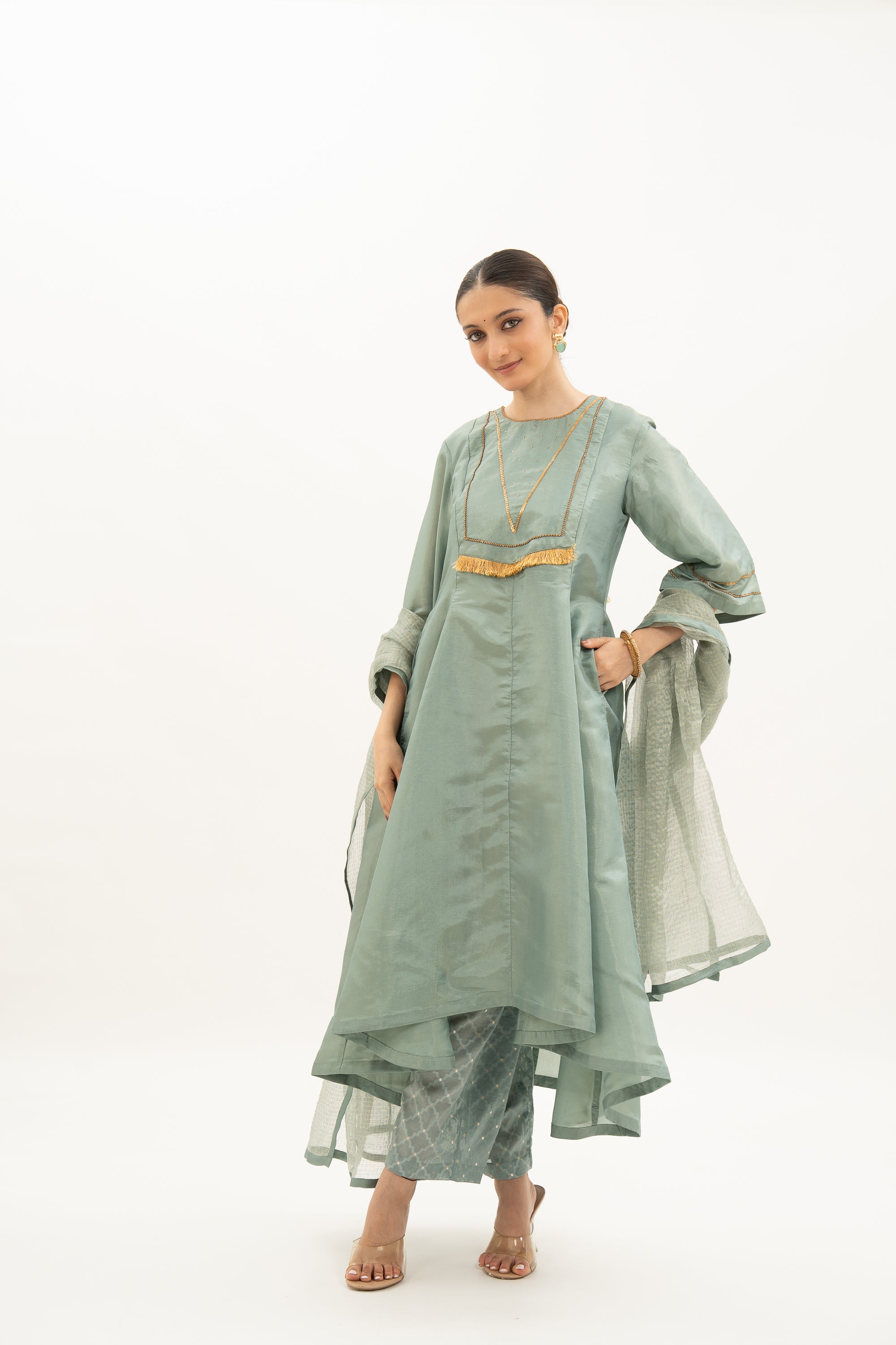 Miorah Zari Tissue Suit Set