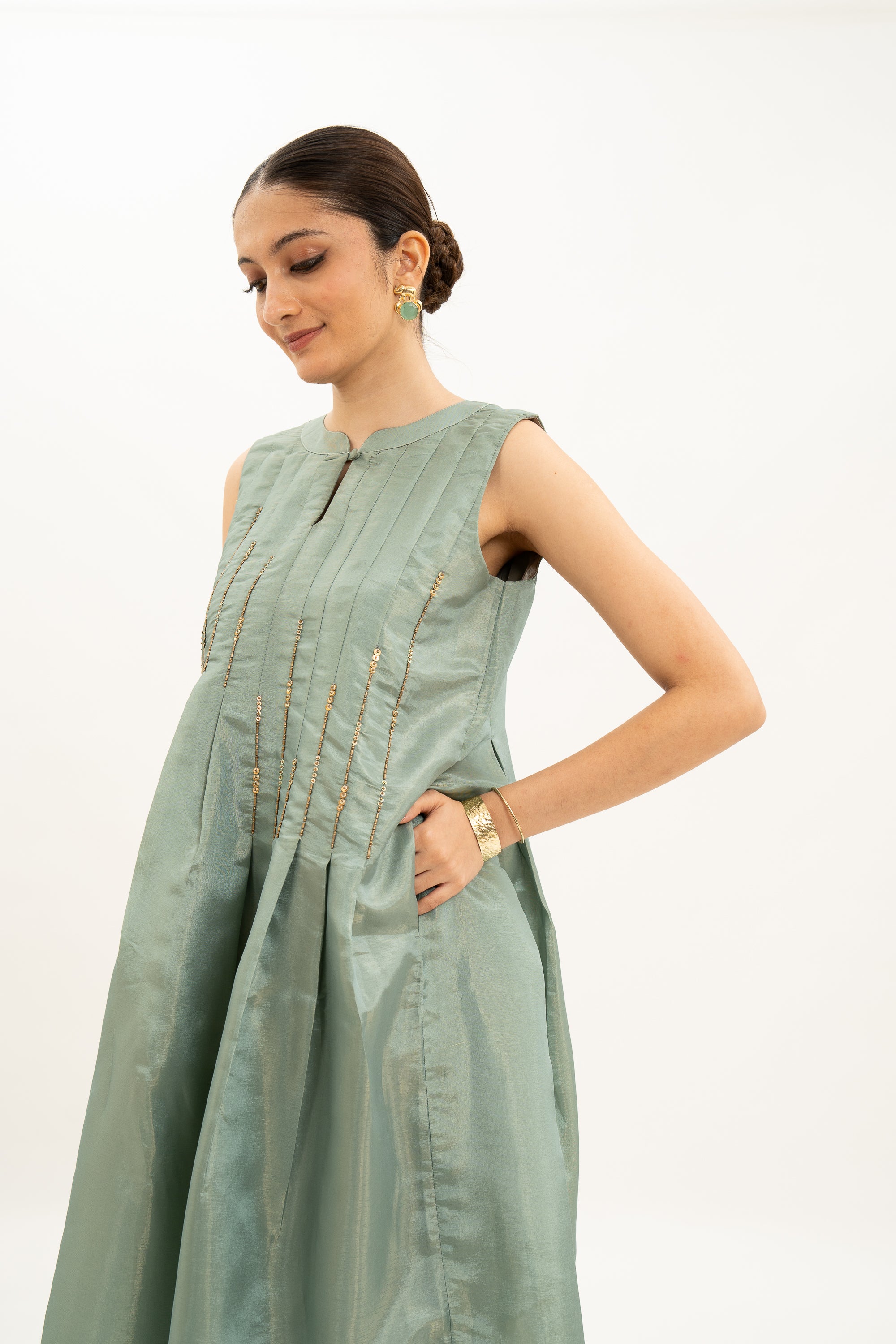 Miorah Pleated Ethnic Dress