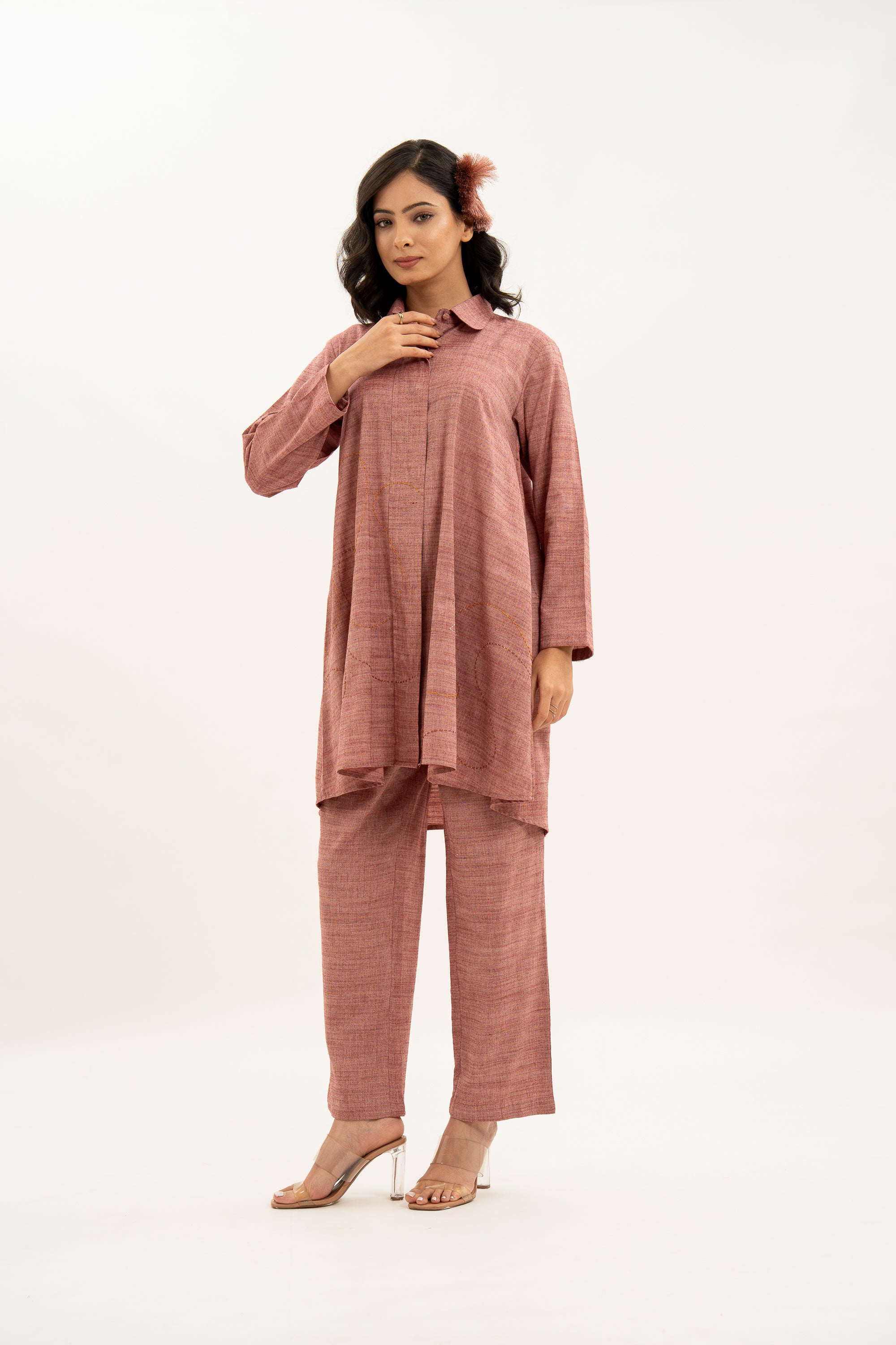 Kamal Talai Flared Shirt and Relax-Fit Pant Co-Ord Set