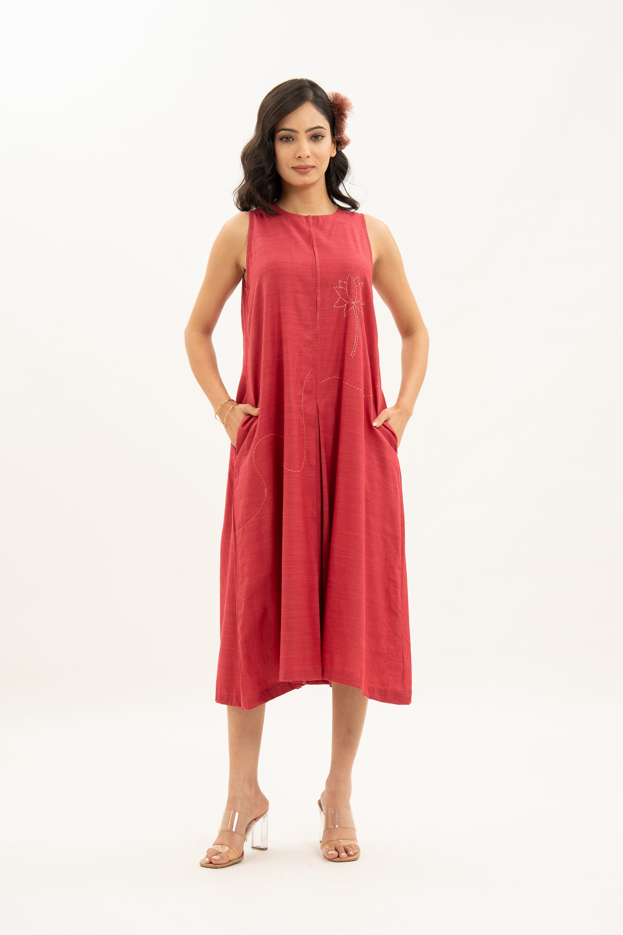 Kamal Talai Sleeveless A-Line Ethnic Dress