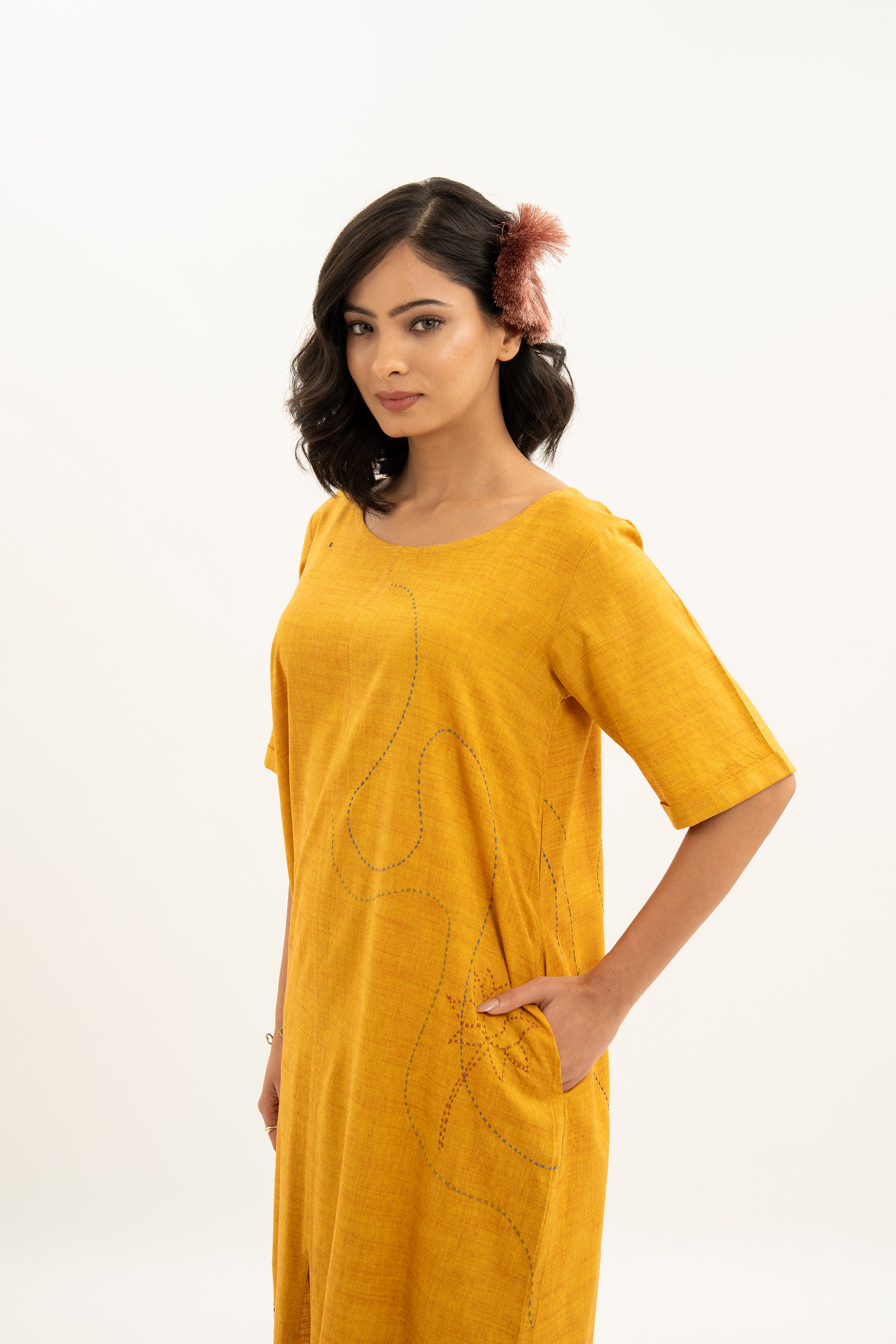 Kamal Talai Regular Fit Ethnic Dress with Hand Thread Work