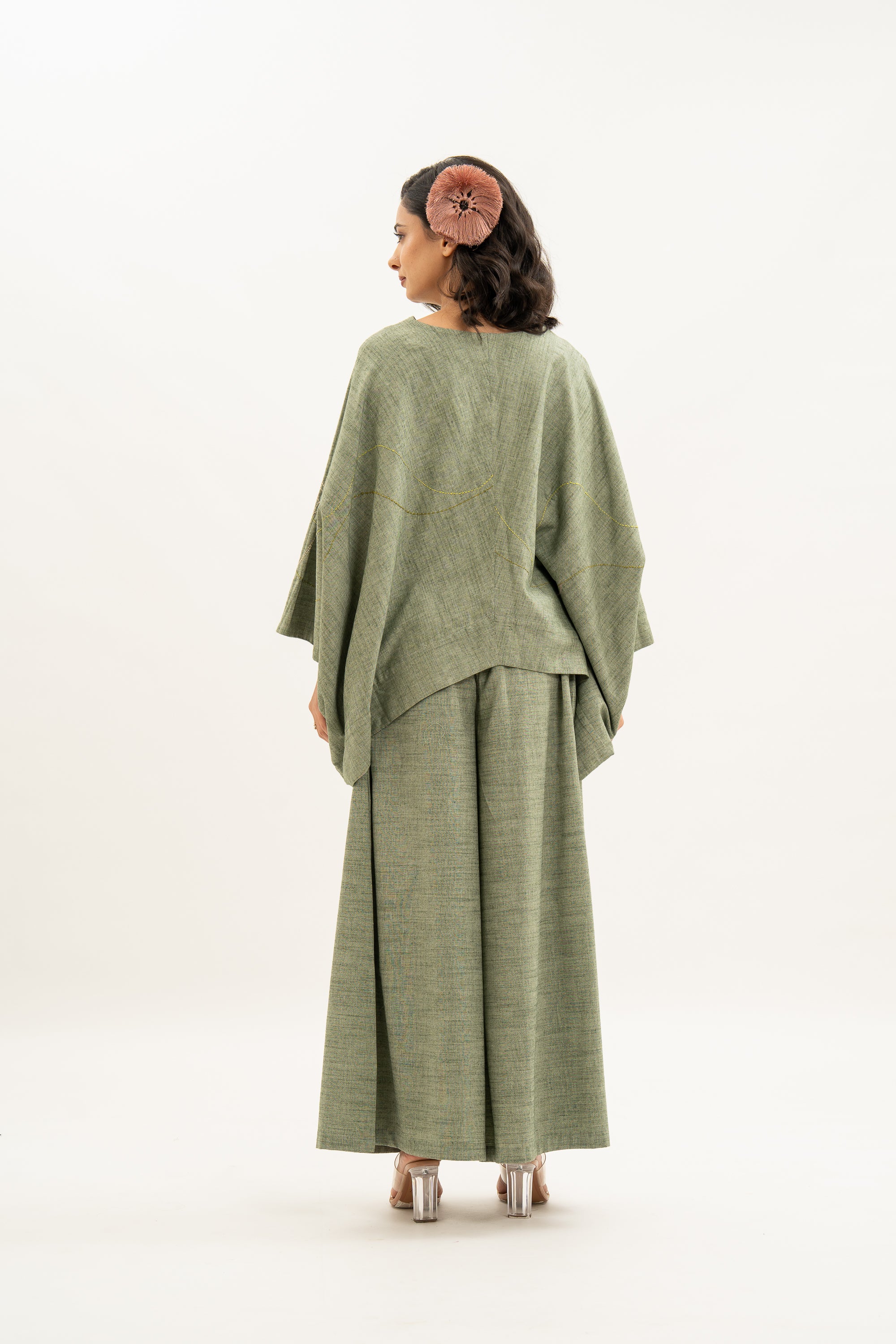 Kamal Talai V Neck Kaftan Co-Ord Set