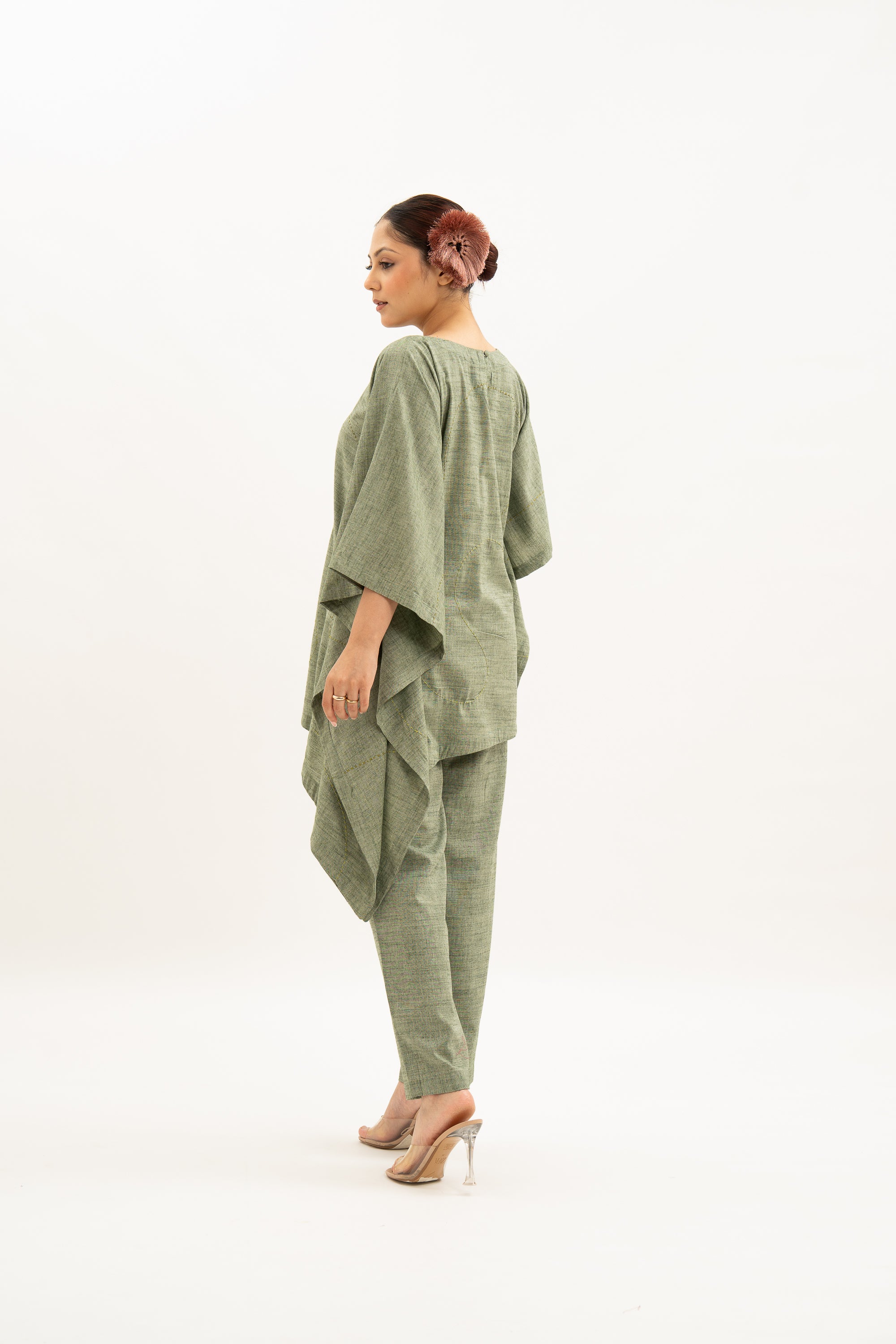 Kamal Talai Asymmetrical Kaftan Co-Ord Set