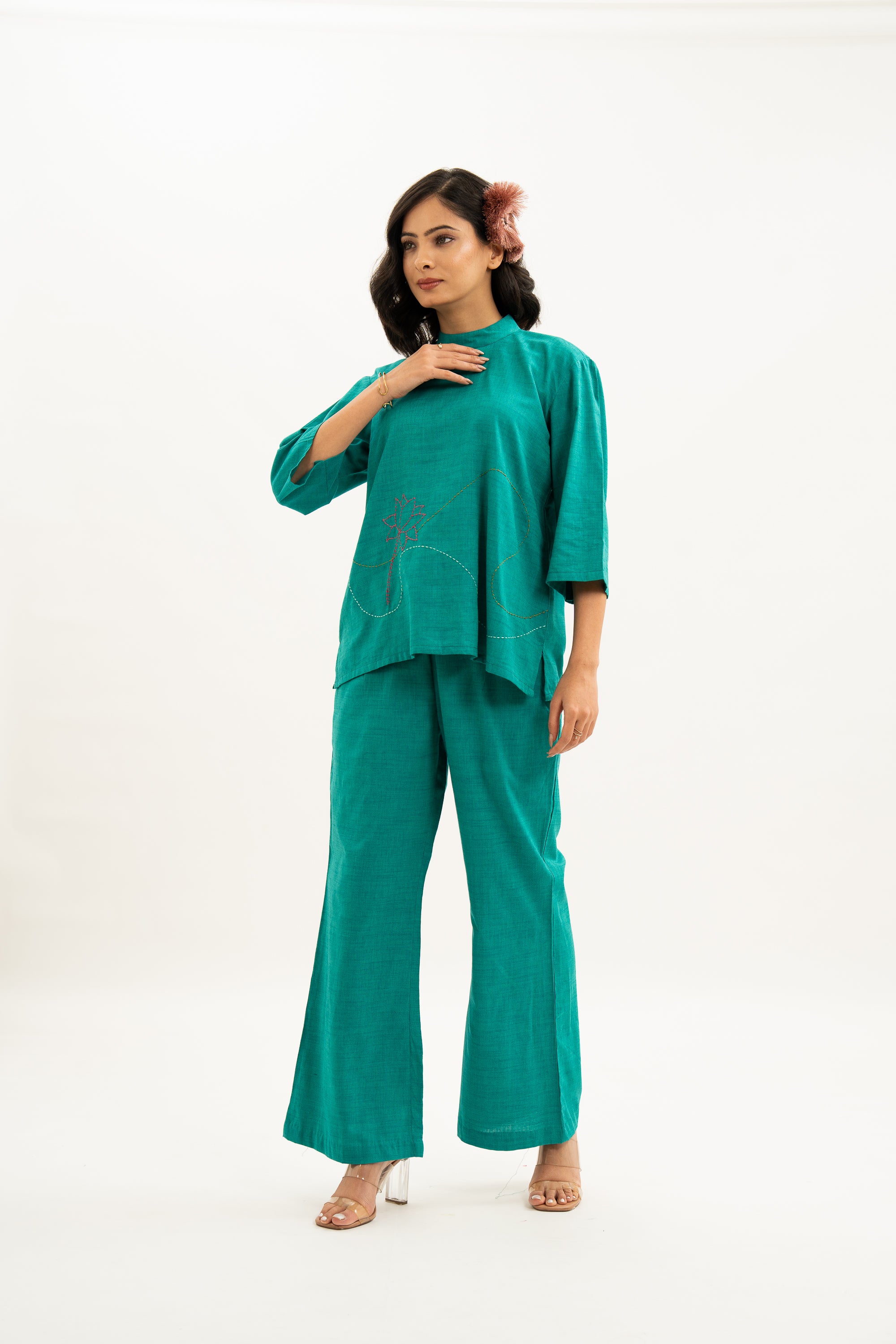 Kamal Talai Band Gala Top and Relax Fit Pant Co-Ord Set