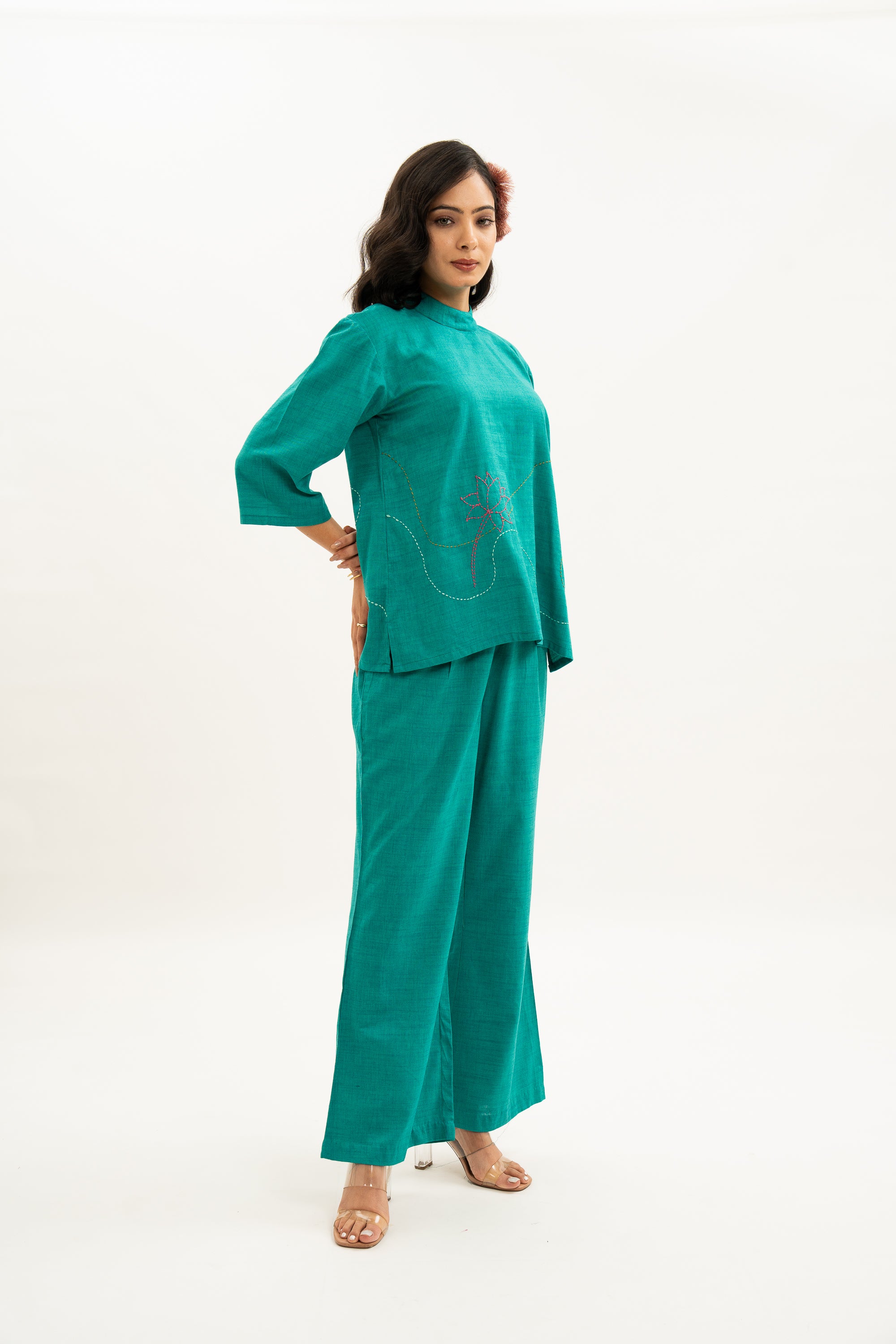 Kamal Talai Band Gala Top and Relax Fit Pant Co-Ord Set