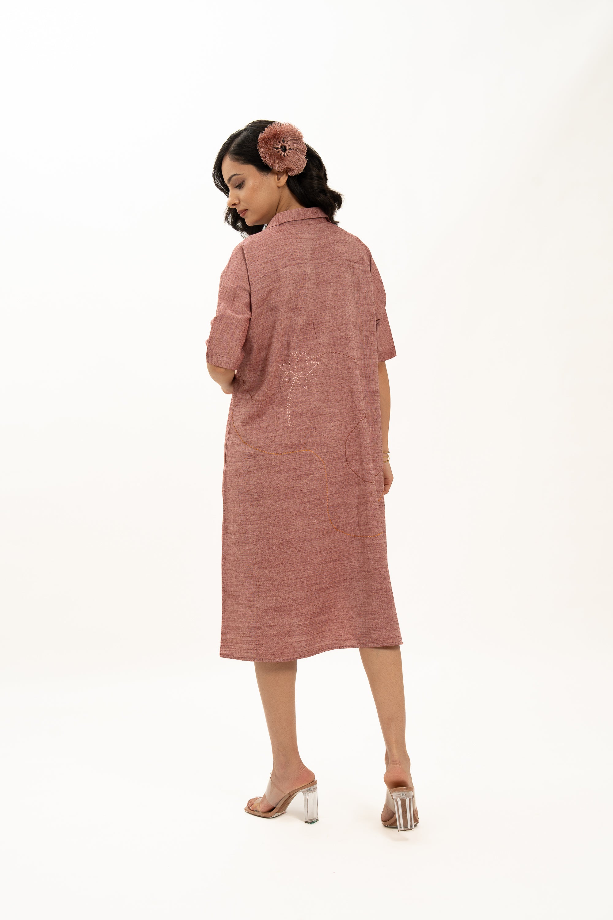Kamal Talai Club Collar Tie-String Ethnic Dress