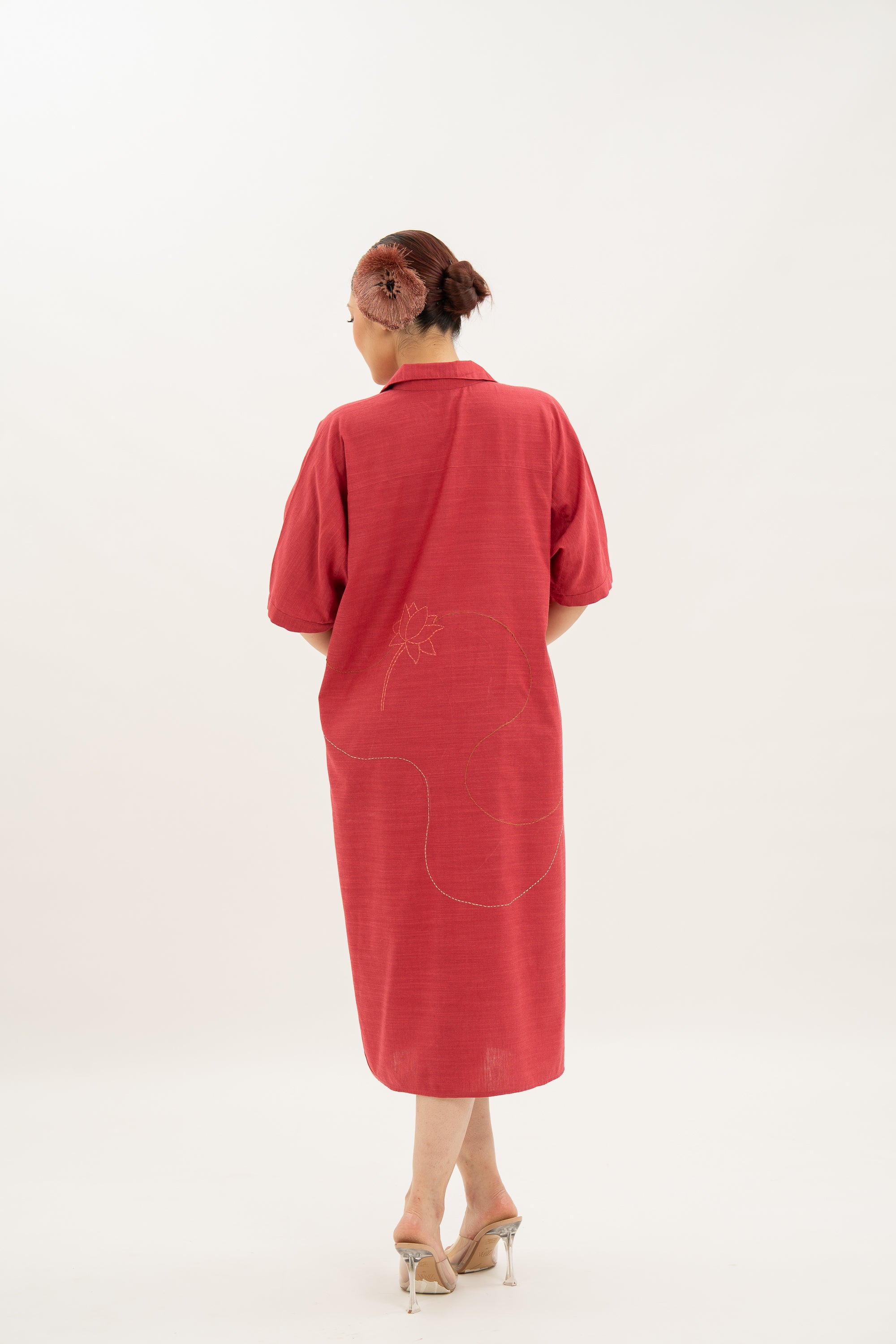 Kamal Talai Club Collar Tie-String Ethnic Dress