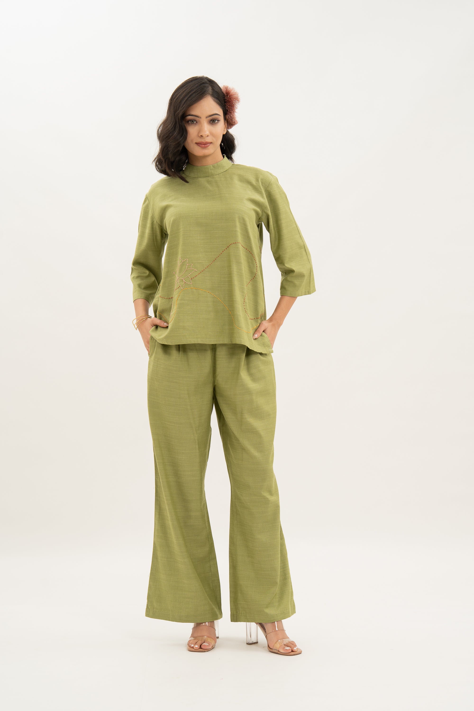 Kamal Talai Band Gala Top and Relax Fit Pant Co-Ord Set