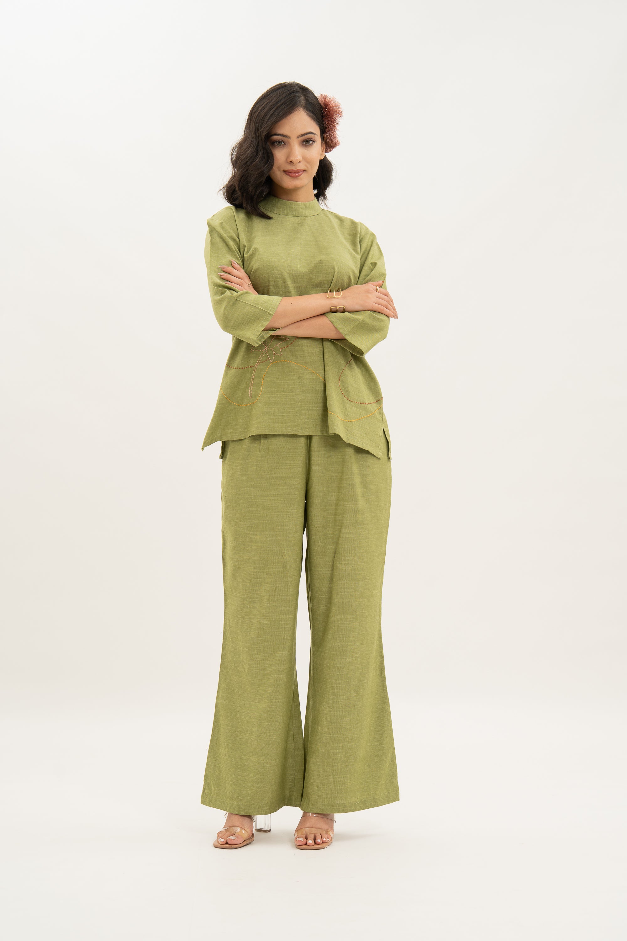 Kamal Talai Band Gala Top and Relax Fit Pant Co-Ord Set