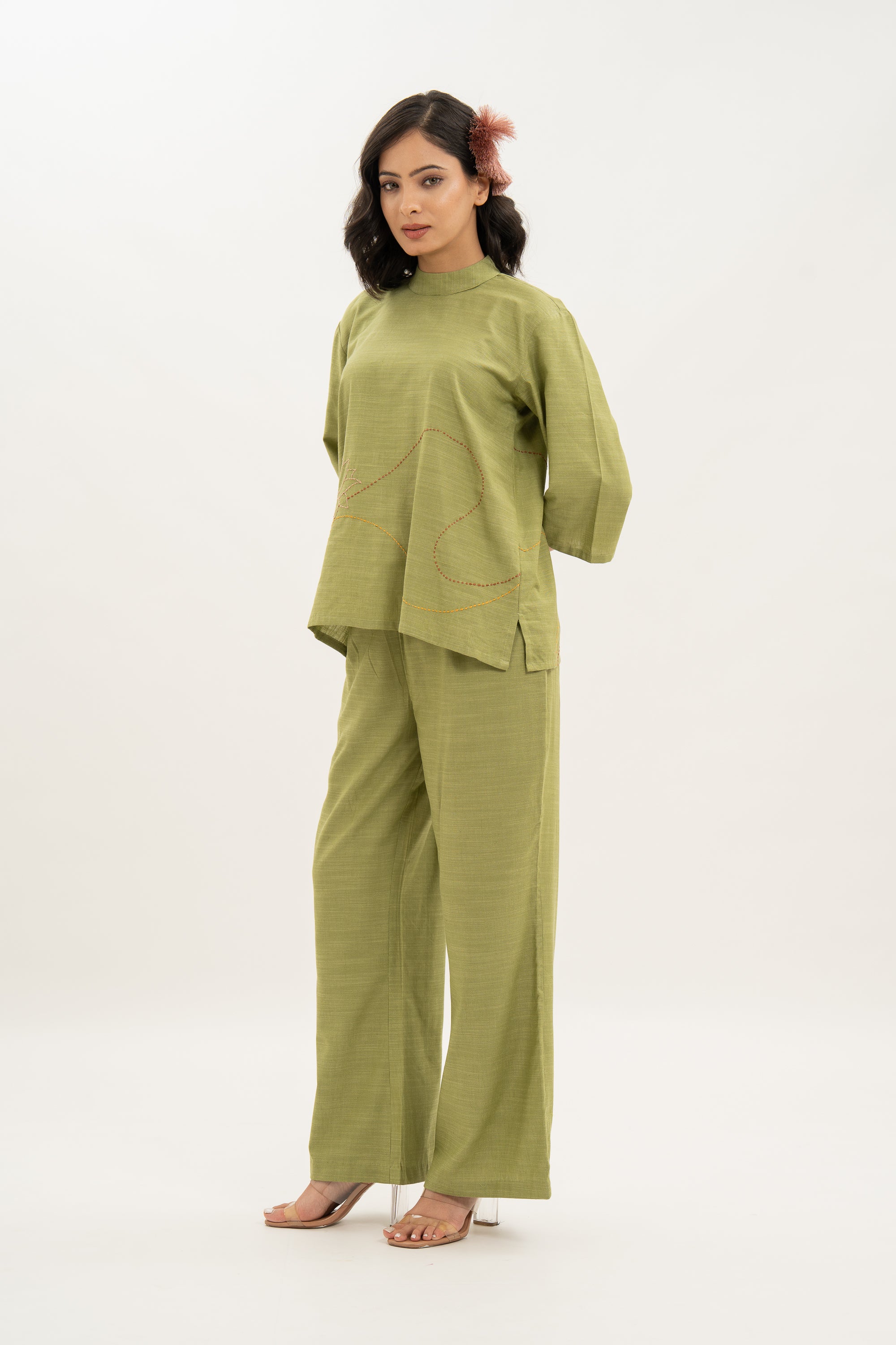 Kamal Talai Band Gala Top and Relax Fit Pant Co-Ord Set