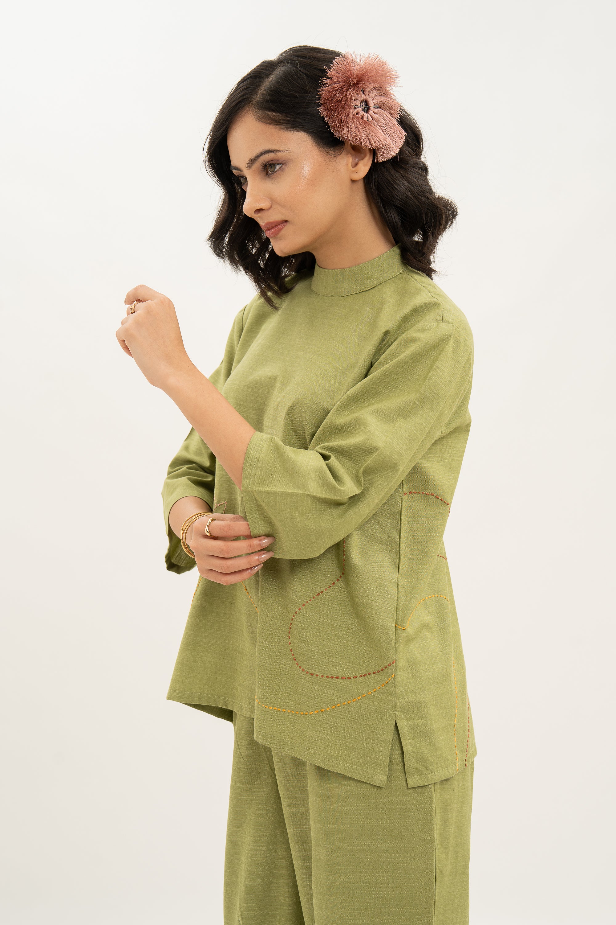 Kamal Talai Band Gala Top and Relax Fit Pant Co-Ord Set