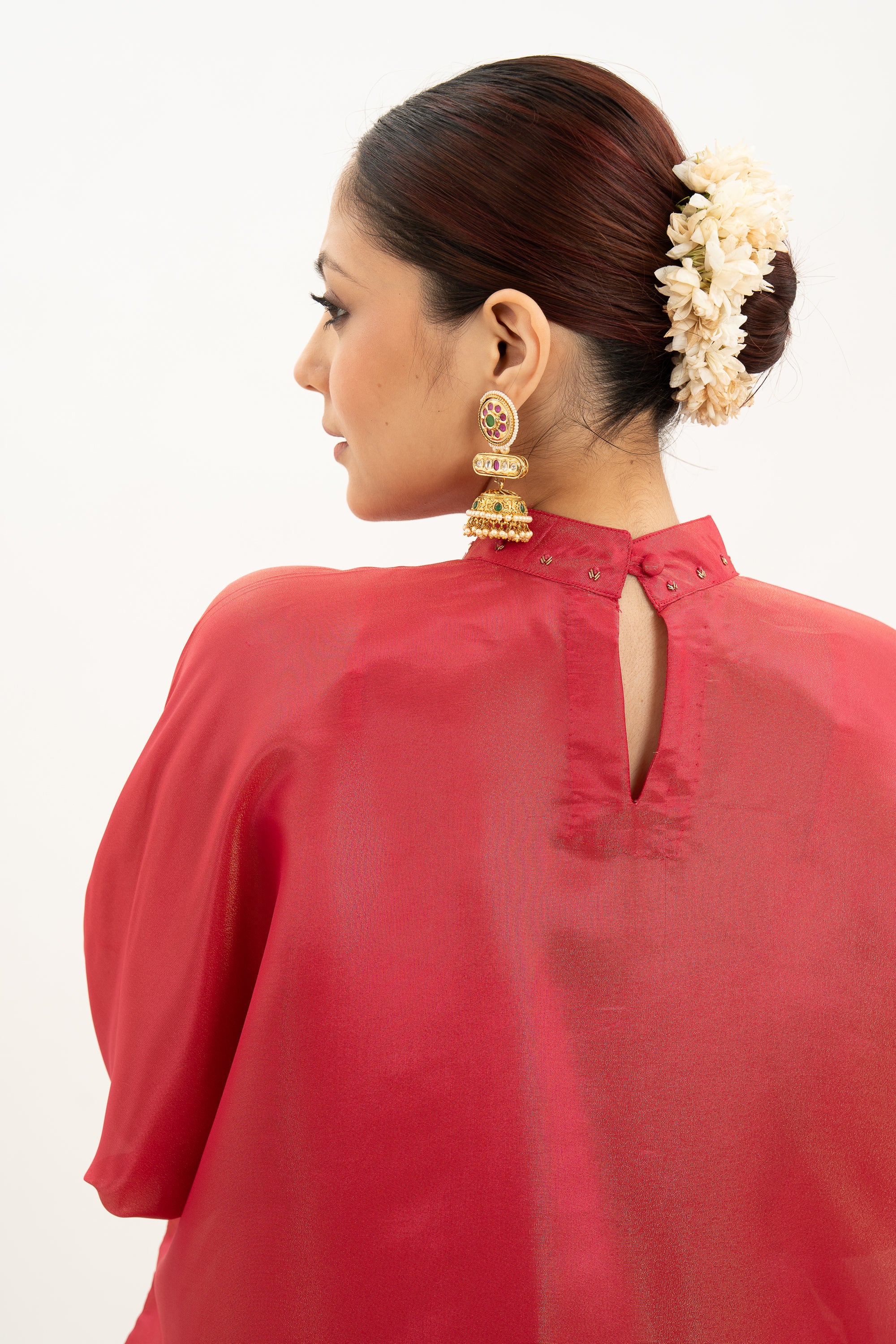 Miorah Zari Tissue Band Gala Asymmetrical Kurta Set