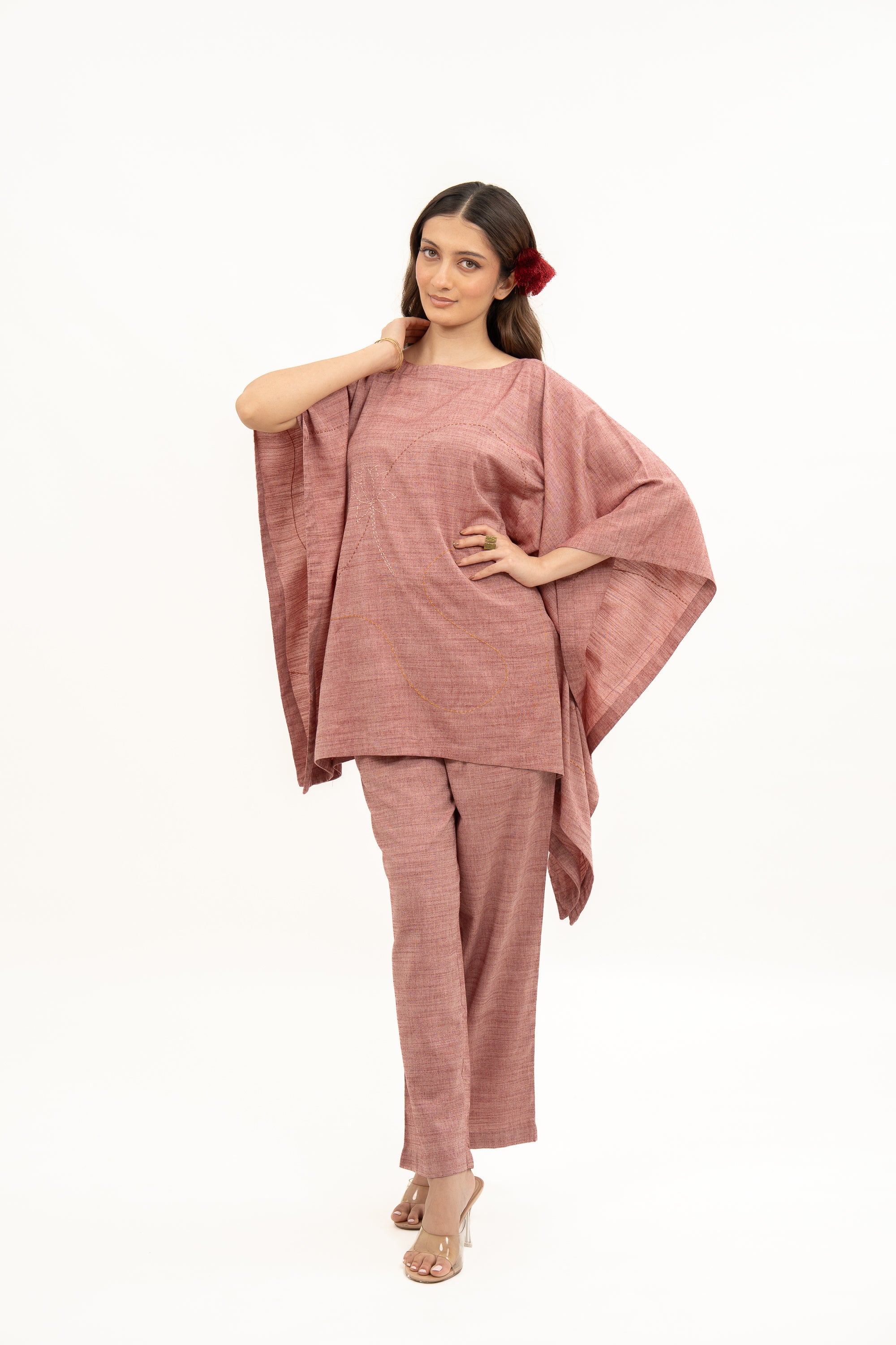 Kamal Talai Asymmetrical Kaftan Co-Ord Set