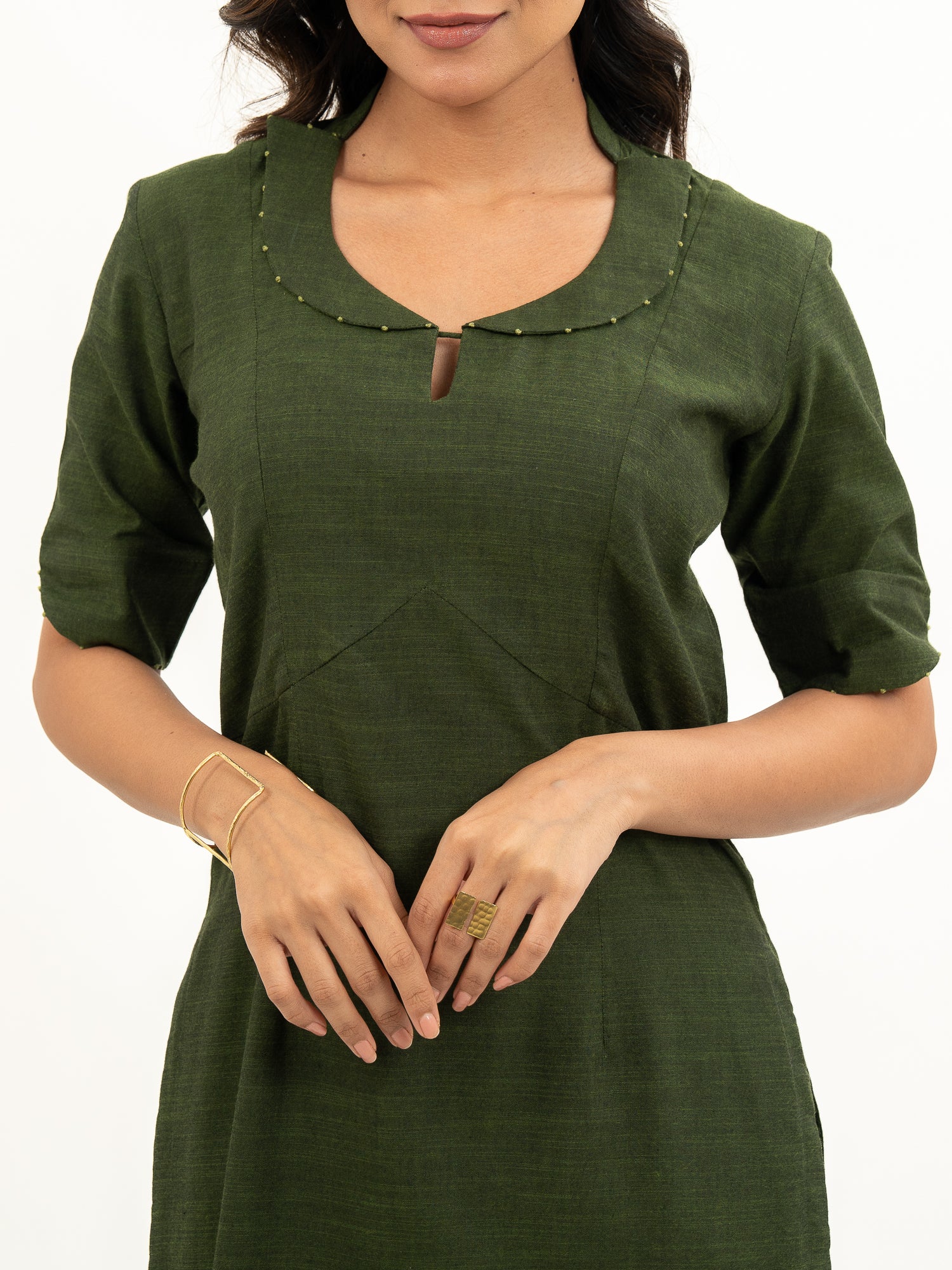 Kamal Talai Collar Kurta Set