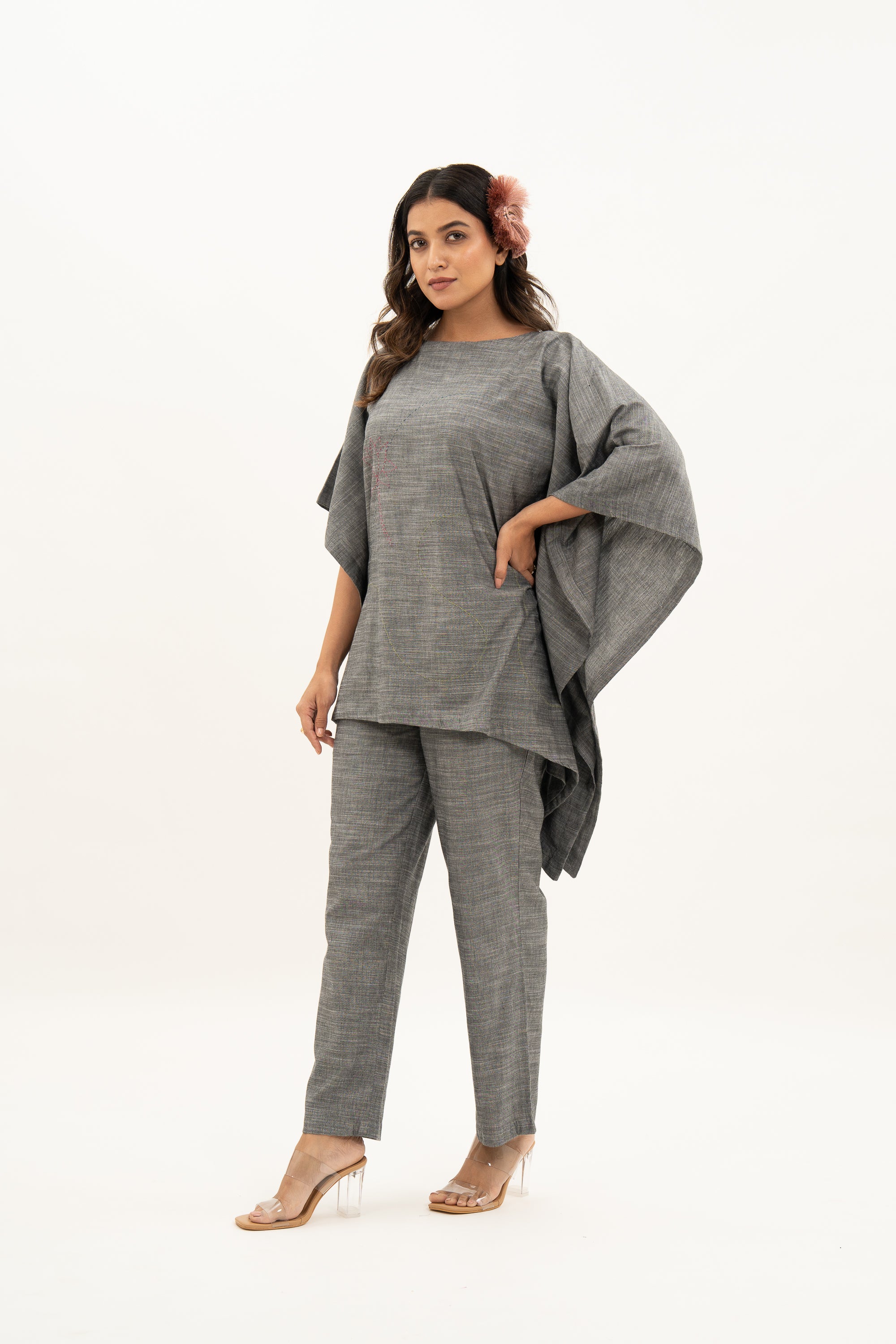 Kamal Talai Asymmetrical Kaftan Co-Ord Set