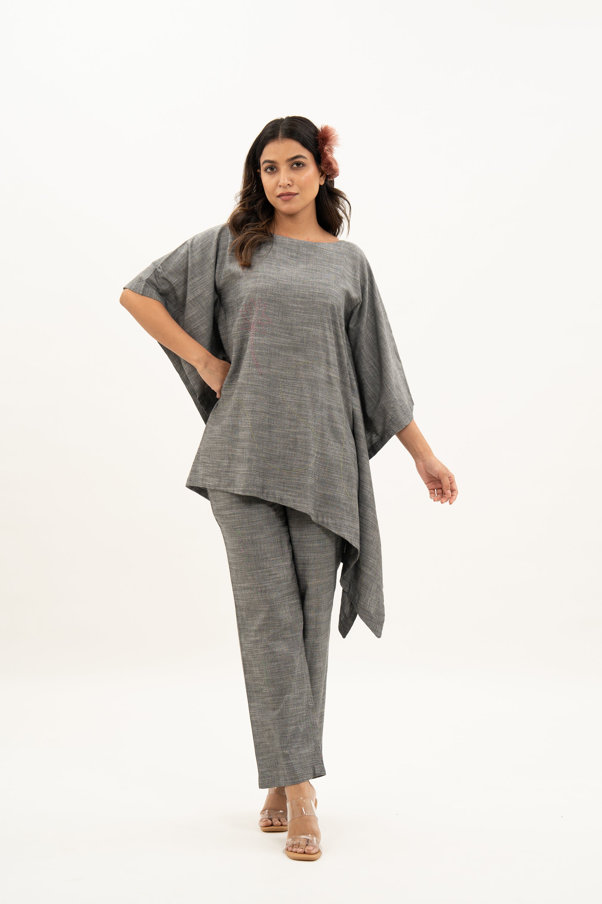 Kamal Talai Asymmetrical Kaftan Co-Ord Set