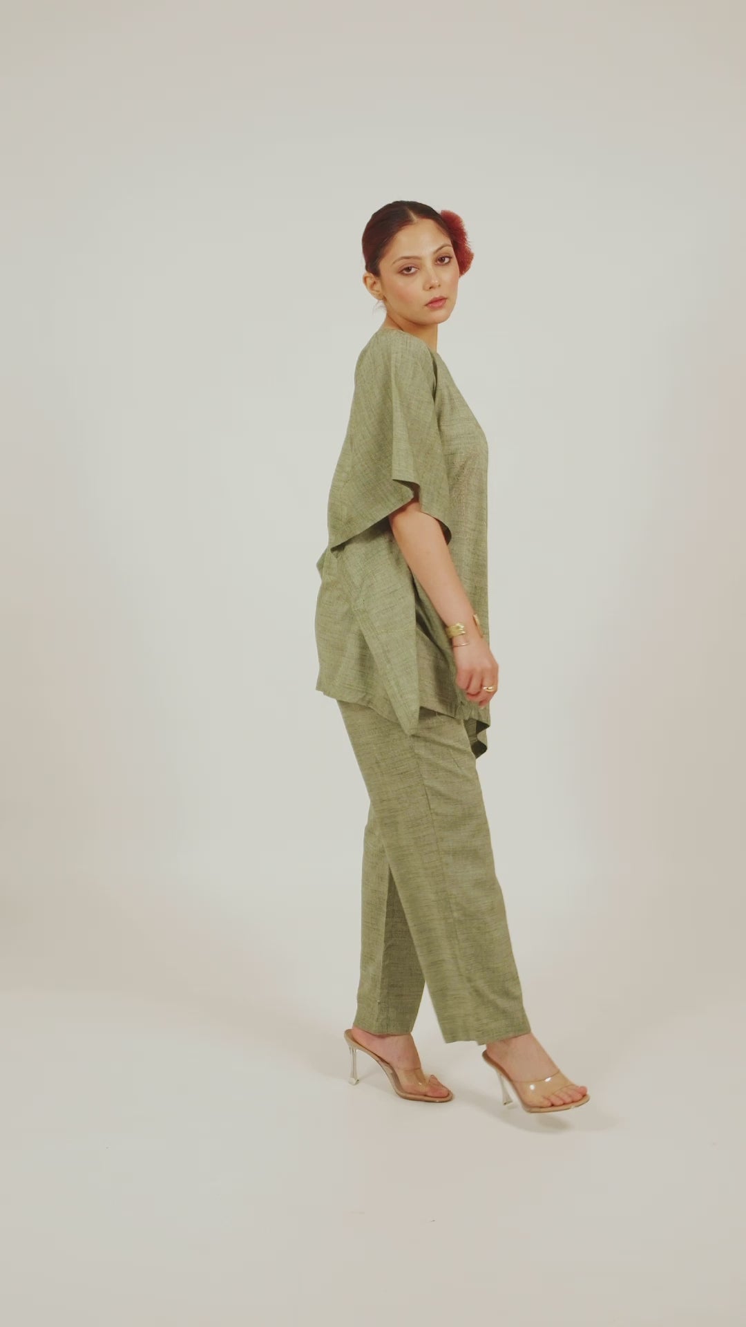 Kamal Talai Asymmetrical Kaftan Co-Ord Set