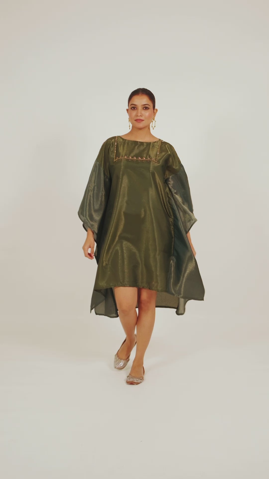 Miorah Zari Tissue Kaftan Ethnic Dress