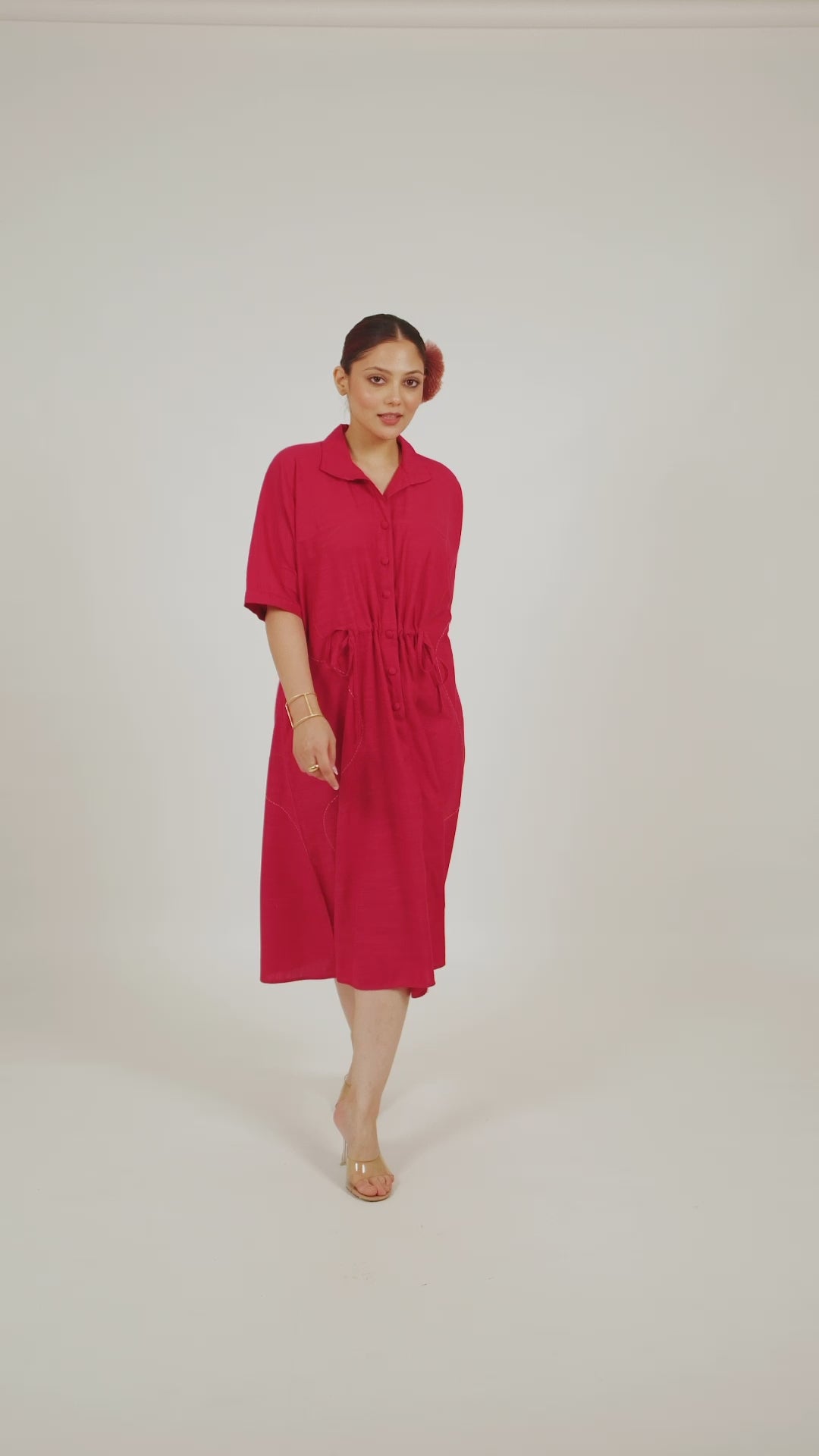 Kamal Talai Club Collar Tie-String Ethnic Dress