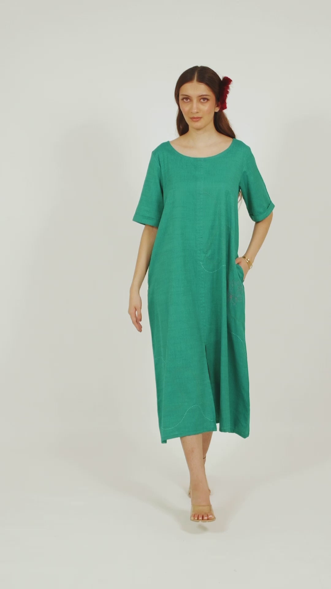 Kamal Talai Regular Fit Ethnic Dress with Hand Thread Work