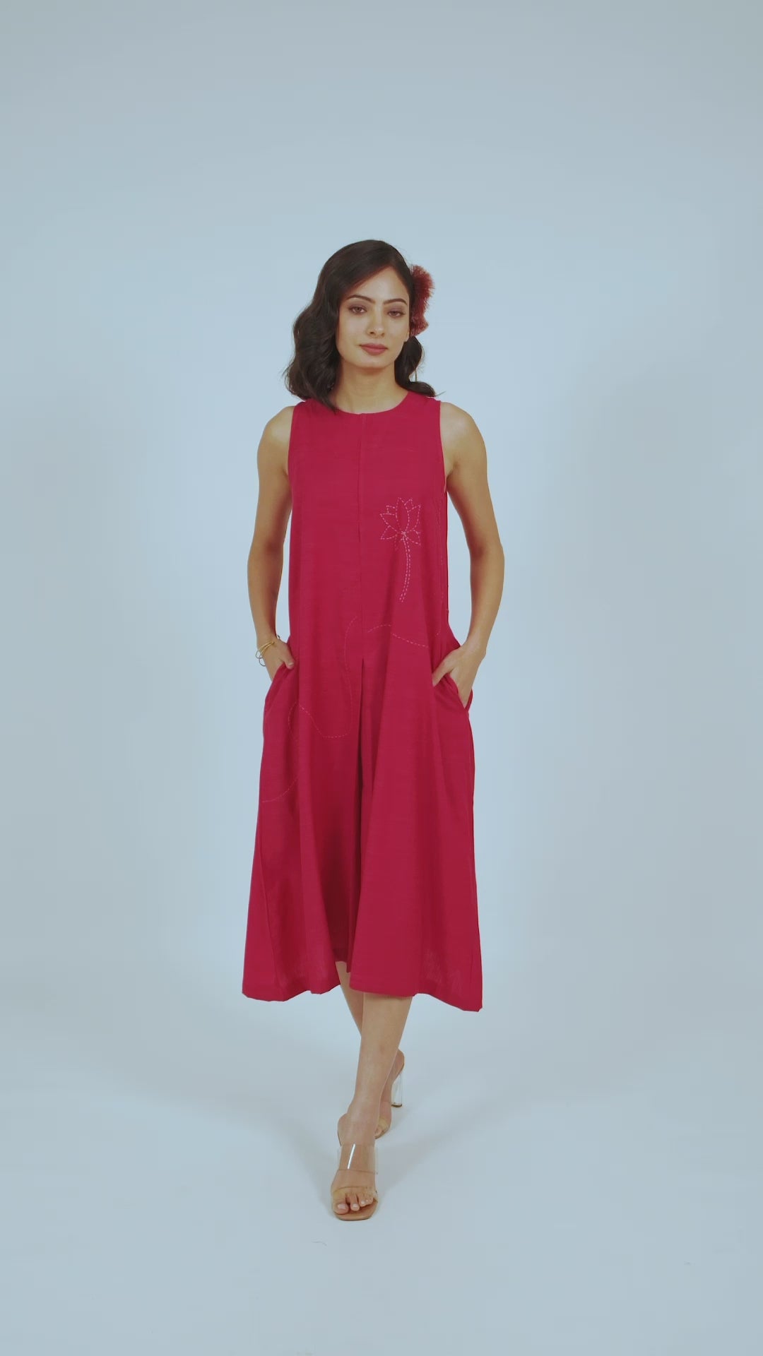 Kamal Talai Sleeveless A-Line Ethnic Dress