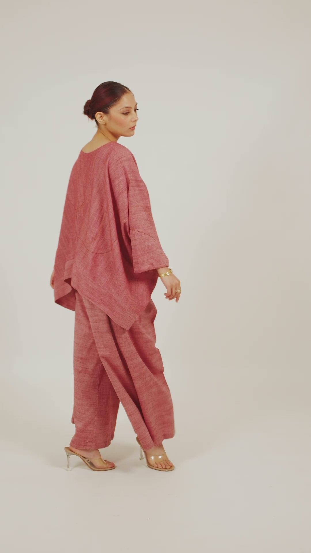 Kamal Talai V Neck Kaftan Co-Ord Set