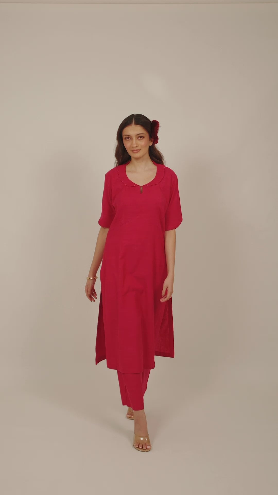 Kamal Talai Kamal Collar Kurta Set