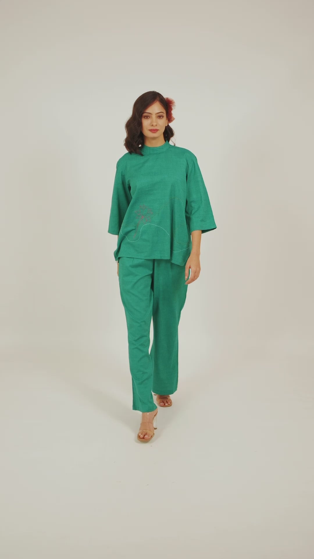 Kamal Talai Band Gala Top and Relax Fit Pant Co-Ord Set