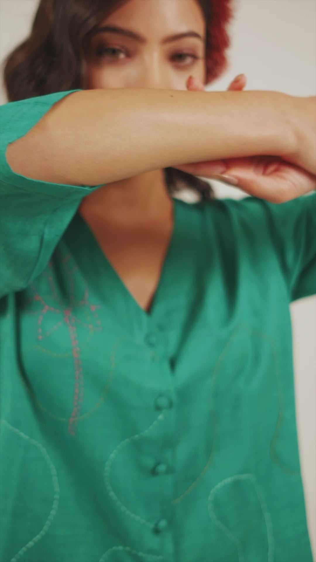 Kamal Talai Peplum Top with Relax Fit Pant Co-Ord Set