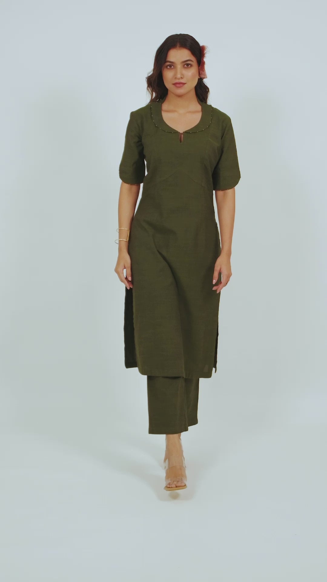 Kamal Talai Kamal Collar Kurta Set