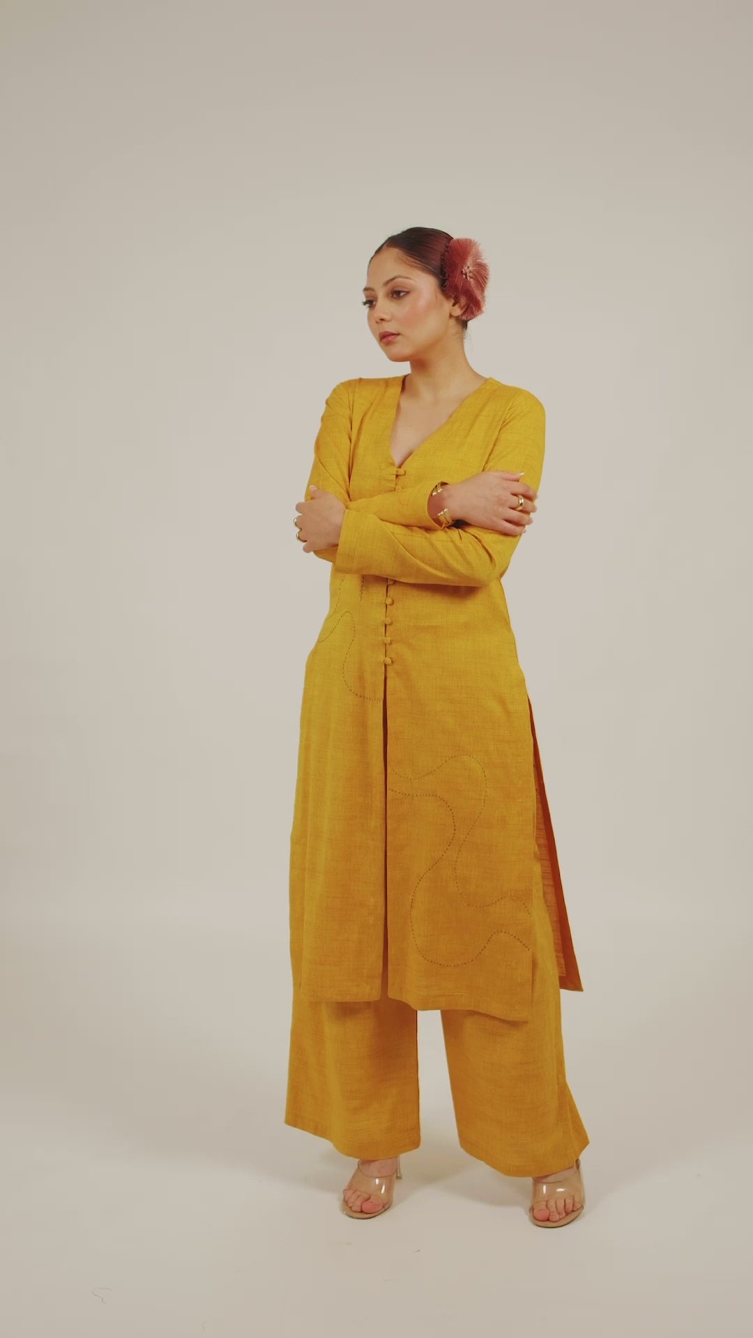 Kamal Talai Button Up Kurta and Pant Co-Ord Set