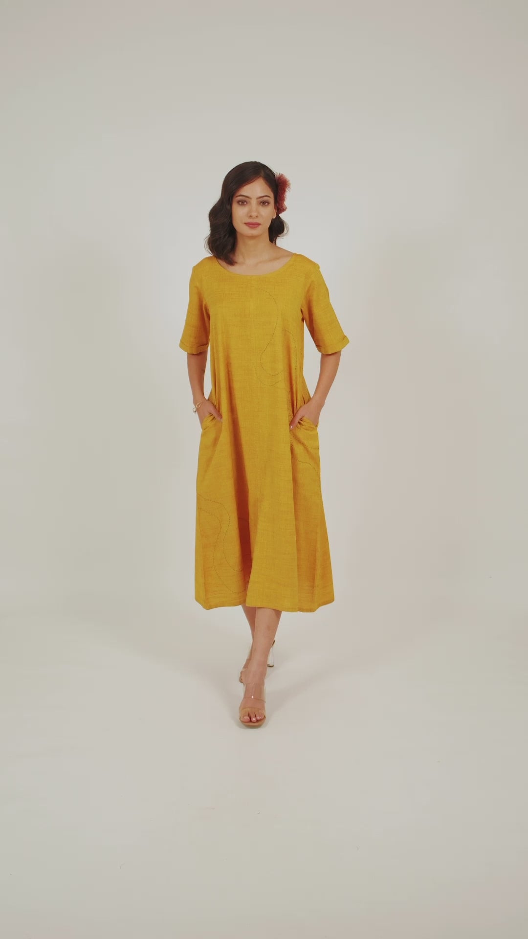 Kamal Talai Regular Fit Ethnic Dress with Hand Thread Work