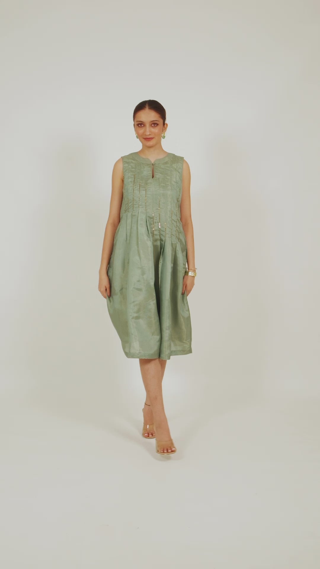 Miorah Pleated Ethnic Dress