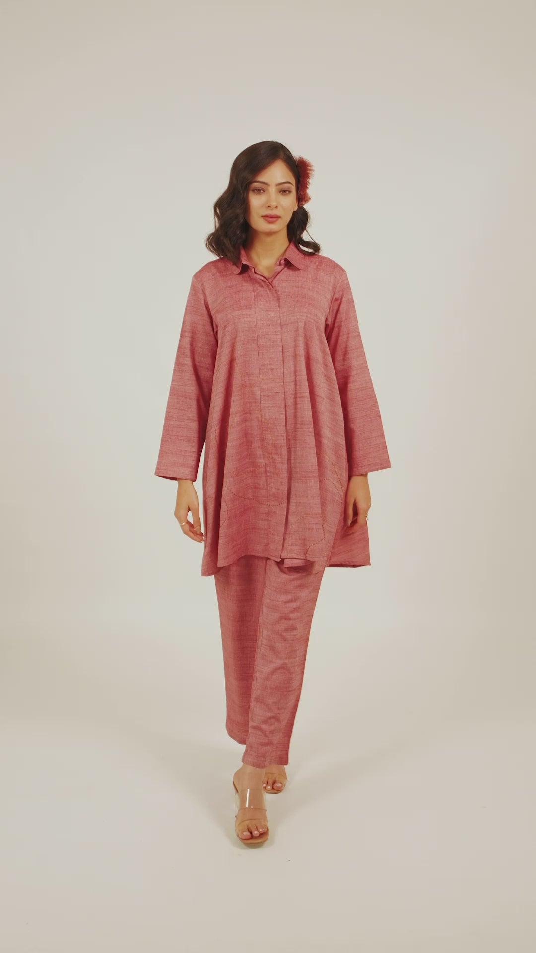 Kamal Talai Flared Shirt and Relax-Fit Pant Co-Ord Set
