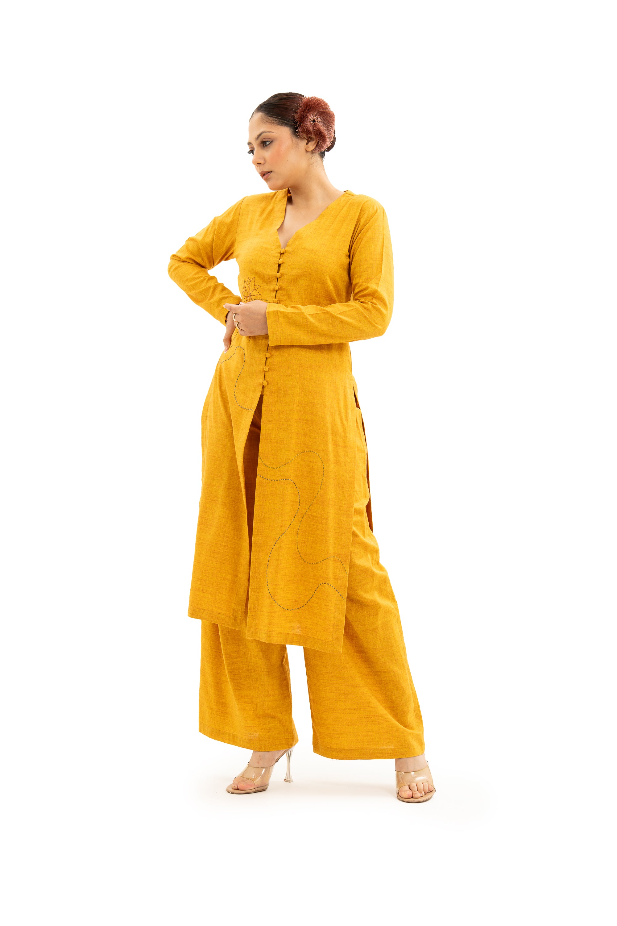Kamal Talai Button Up Kurta and Pant Co-Ord Set