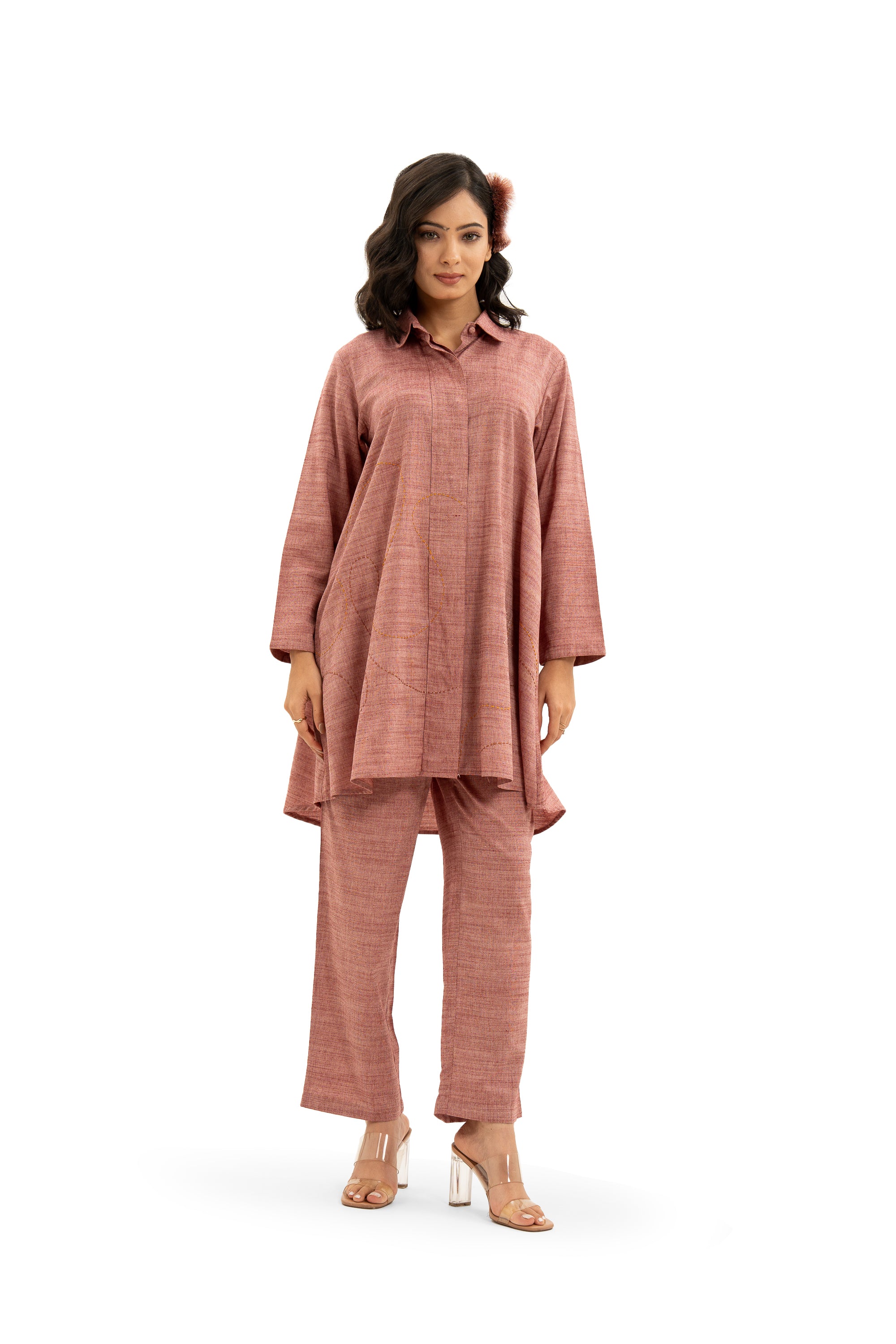 Kamal Talai Flared Shirt and Relax-Fit Pant Co-Ord Set