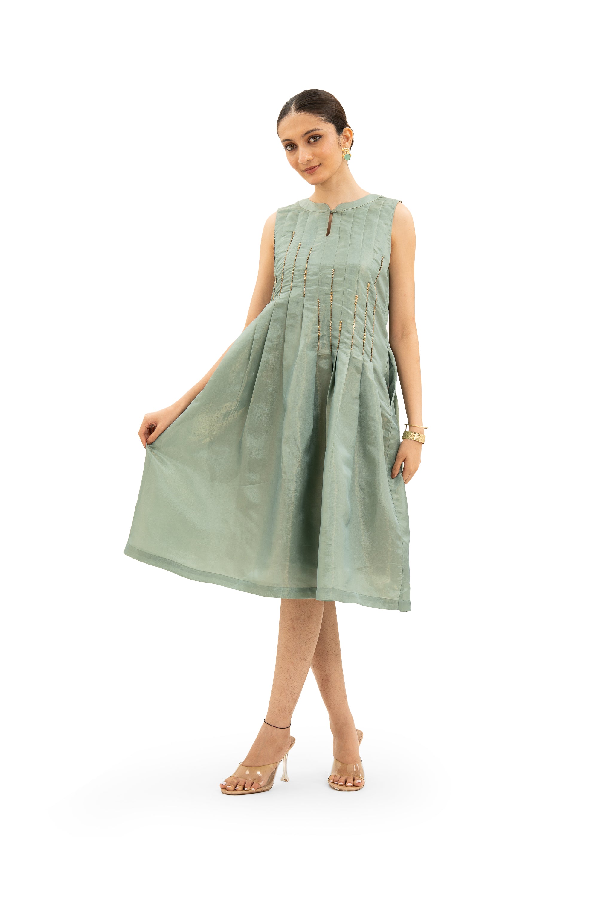 Miorah Pleated Ethnic Dress
